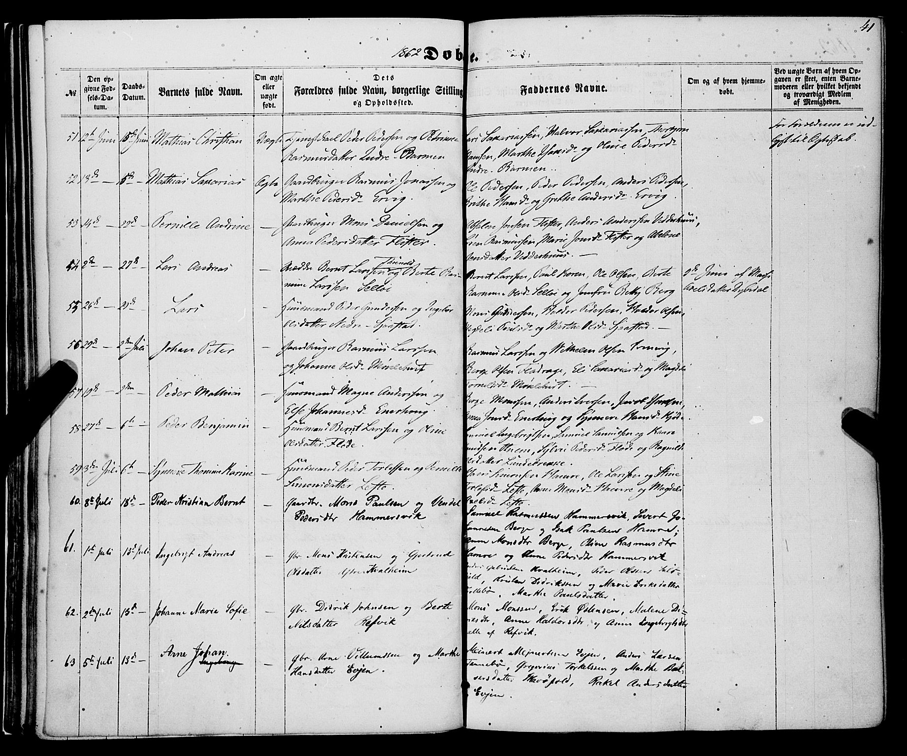 Selje sokneprestembete, AV/SAB-A-99938/H/Ha/Haa/Haaa: Ministerialbok nr. A 11, 1858-1870, s. 41