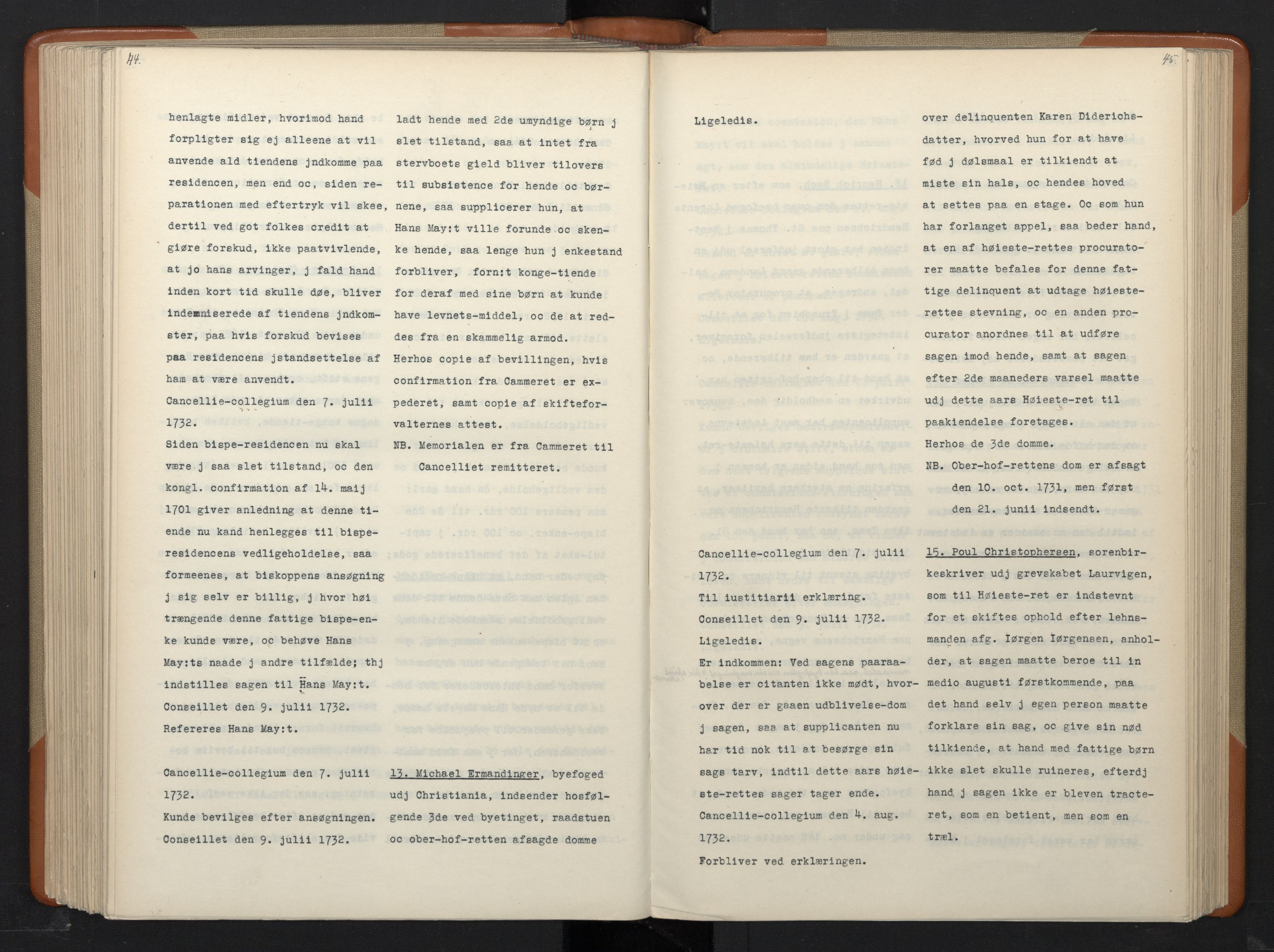Avskriftsamlingen, AV/RA-EA-4022/F/Fa/L0095: Supplikker, 1732, s. 248