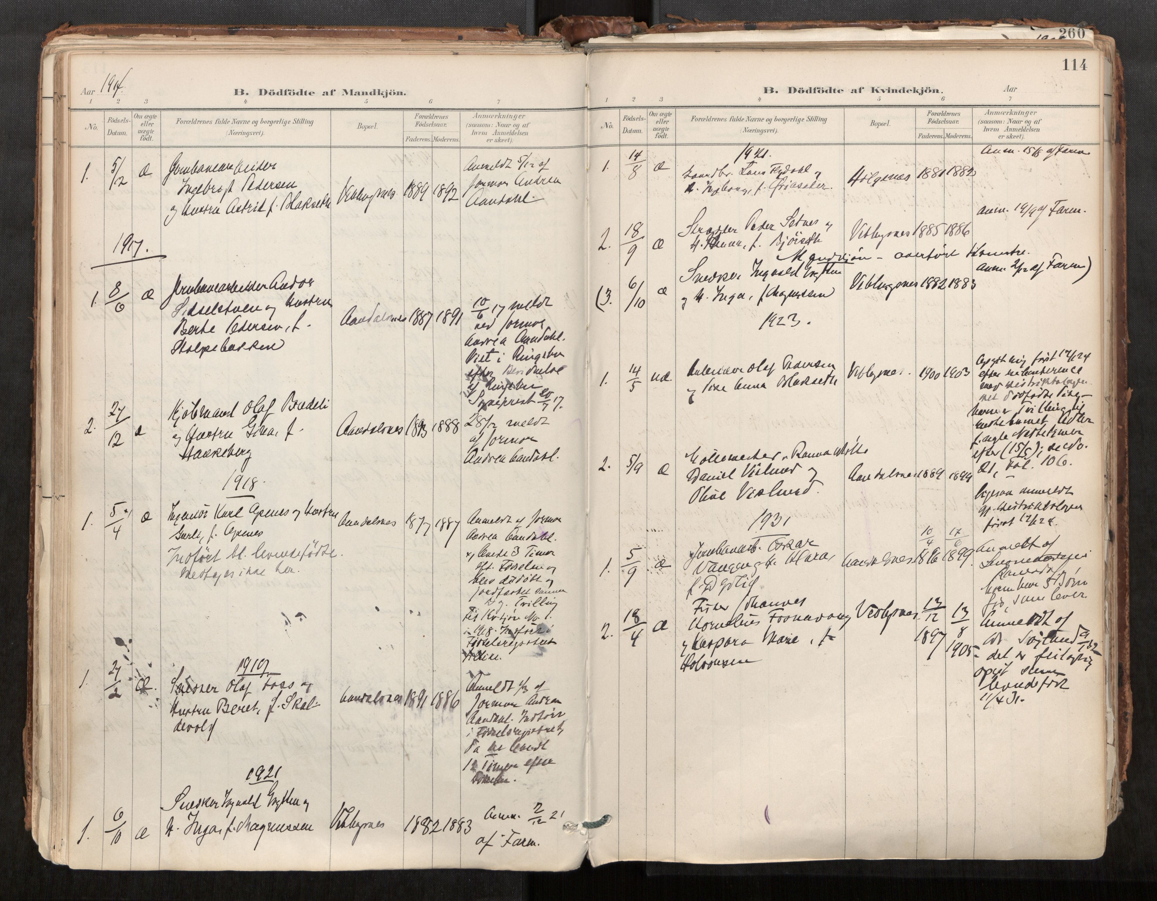 Ministerialprotokoller, klokkerbøker og fødselsregistre - Møre og Romsdal, AV/SAT-A-1454/544/L0585: Ministerialbok nr. 544A06, 1887-1924, s. 114