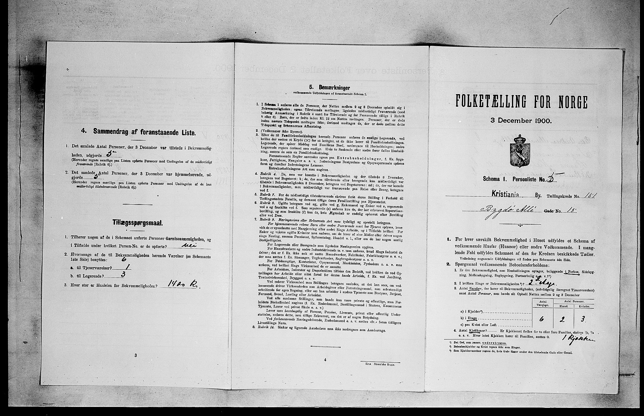SAO, Folketelling 1900 for 0301 Kristiania kjøpstad, 1900, s. 9791