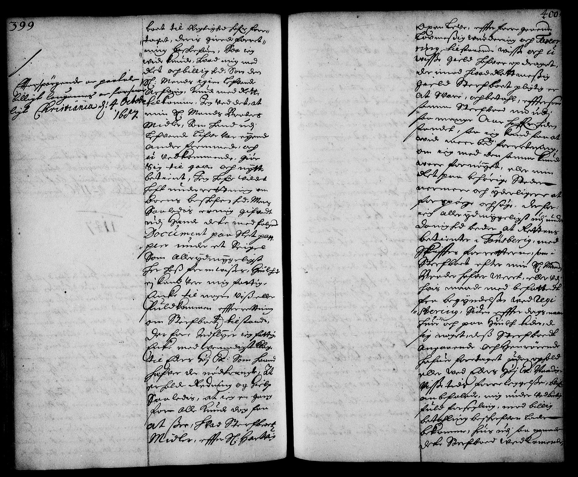 Stattholderembetet 1572-1771, AV/RA-EA-2870/Ae/L0004: Supplikasjons- og resolusjonsprotokoll, 1687, s. 399b-400a
