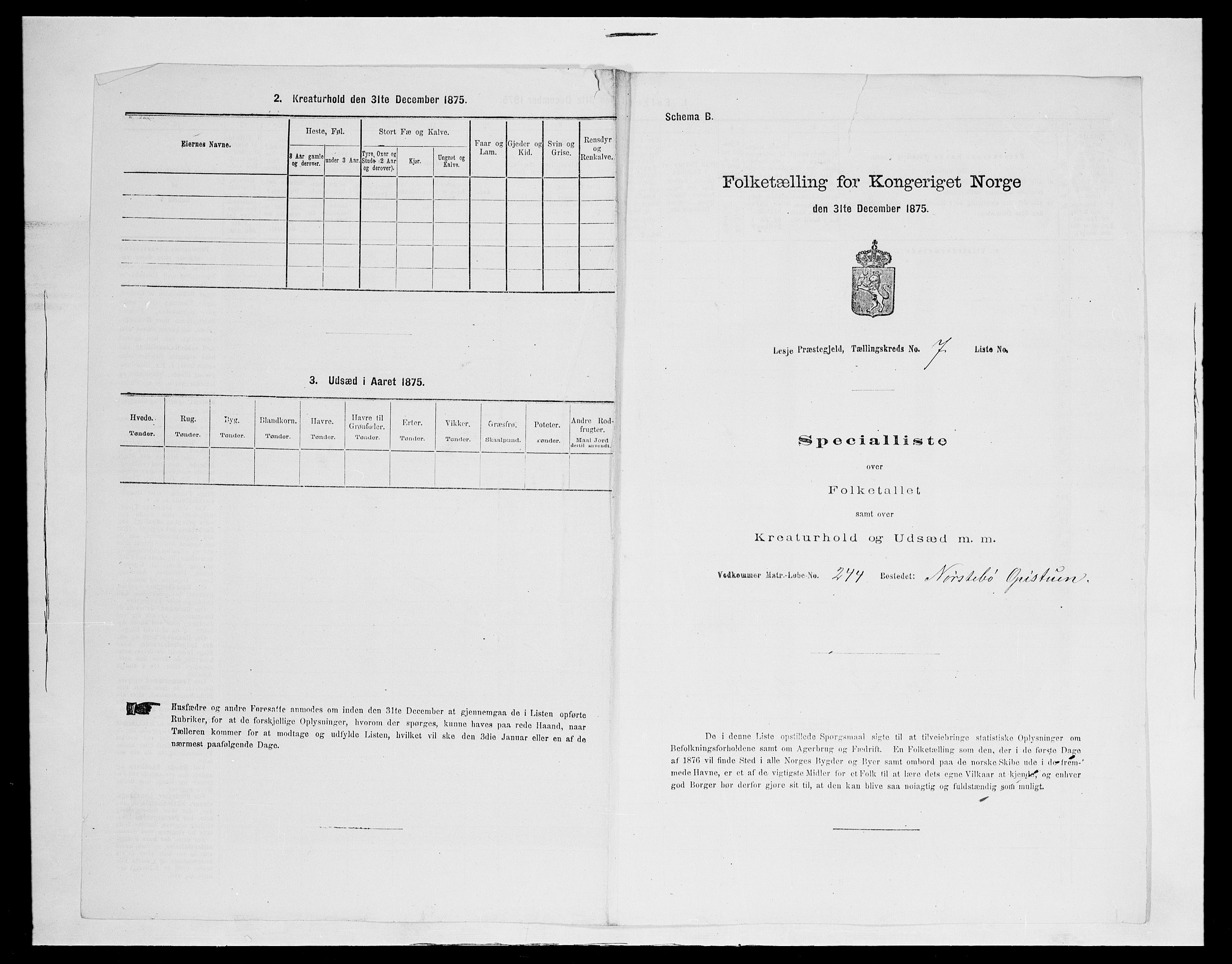 SAH, Folketelling 1875 for 0512P Lesja prestegjeld, 1875, s. 41