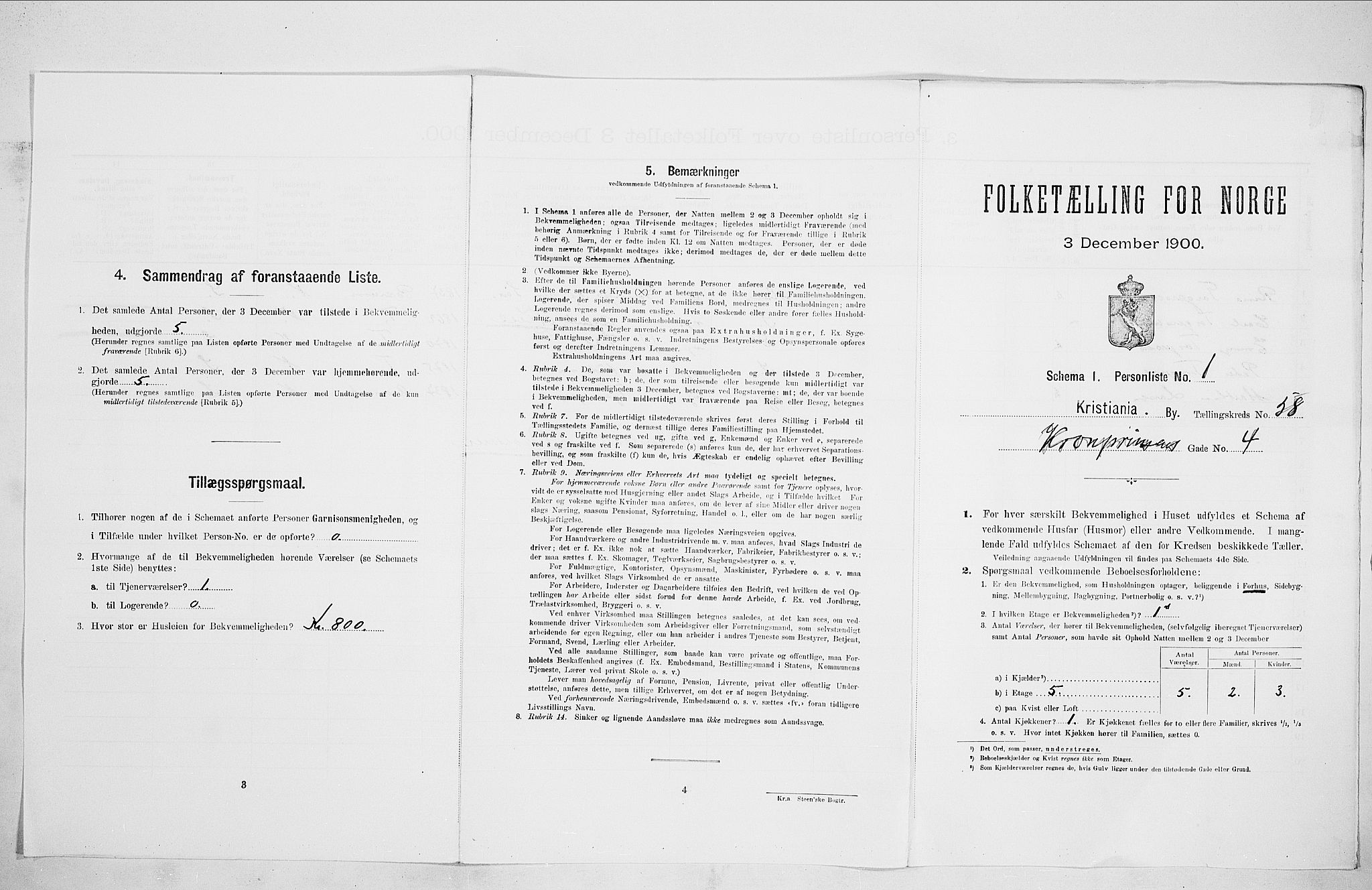 SAO, Folketelling 1900 for 0301 Kristiania kjøpstad, 1900, s. 49781