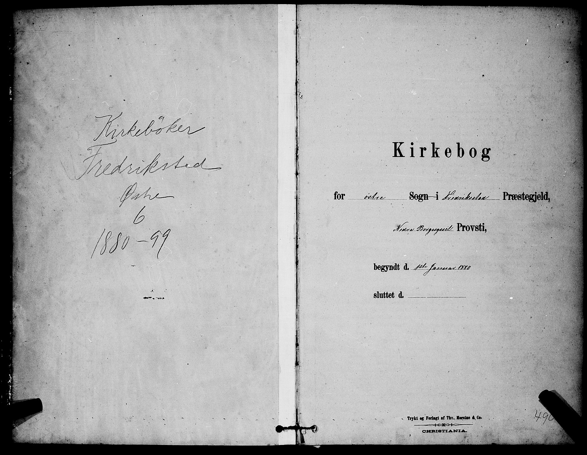 Østre Fredrikstad prestekontor Kirkebøker, SAO/A-10907/G/Ga/L0001: Klokkerbok nr. 1, 1880-1899
