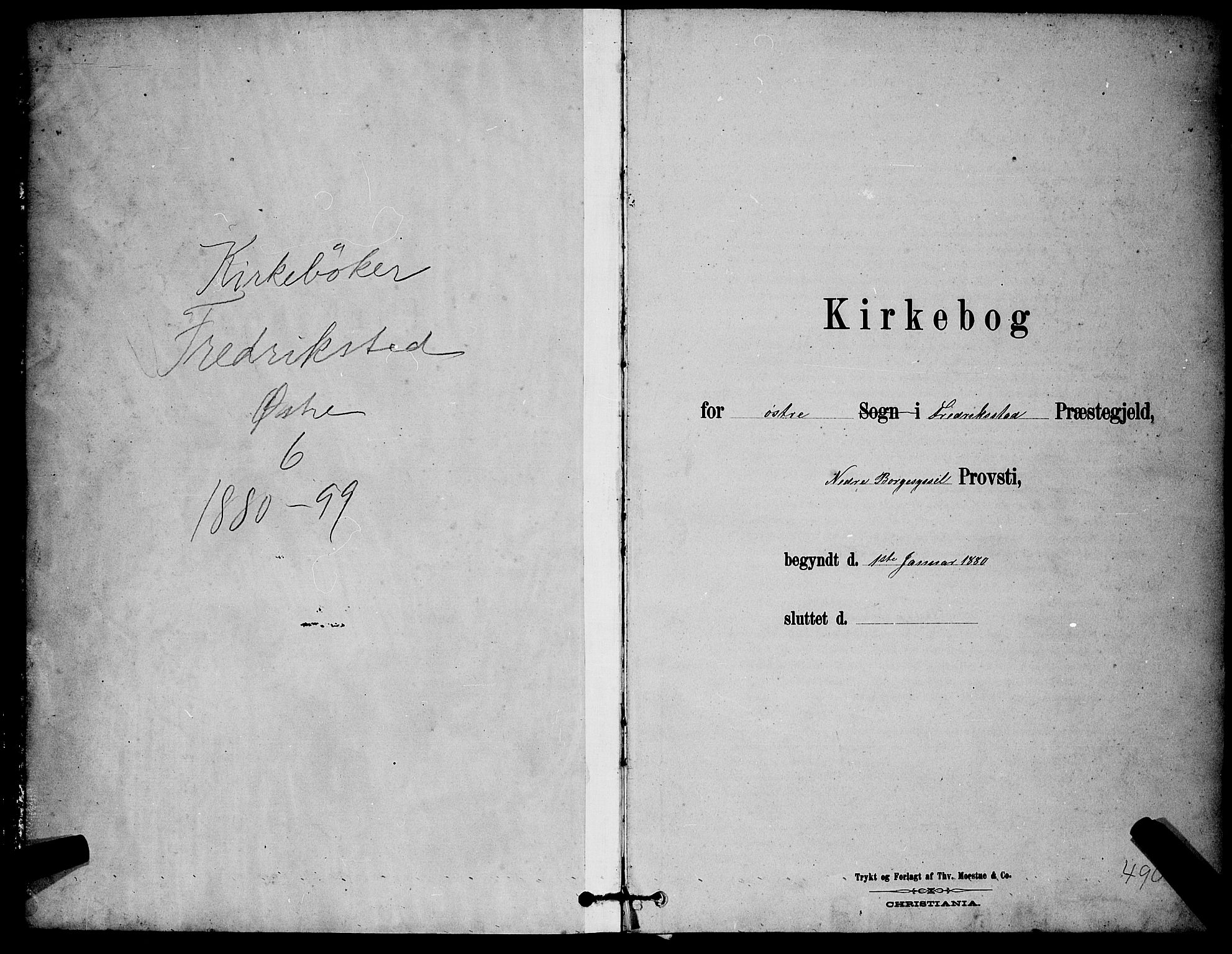 Østre Fredrikstad prestekontor Kirkebøker, AV/SAO-A-10907/G/Ga/L0001: Klokkerbok nr. 1, 1880-1899