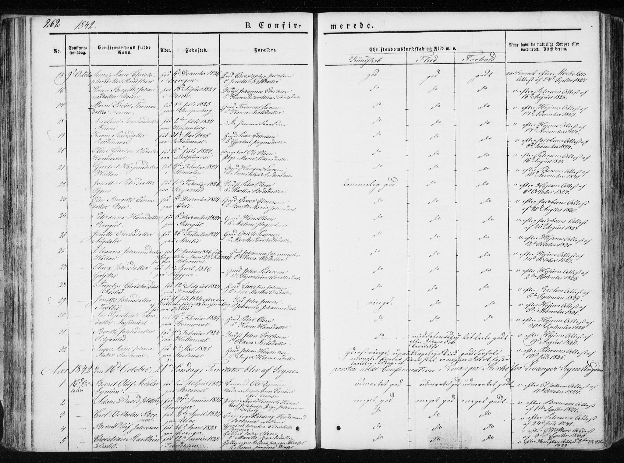 Ministerialprotokoller, klokkerbøker og fødselsregistre - Nord-Trøndelag, SAT/A-1458/717/L0154: Ministerialbok nr. 717A06 /1, 1836-1849, s. 262