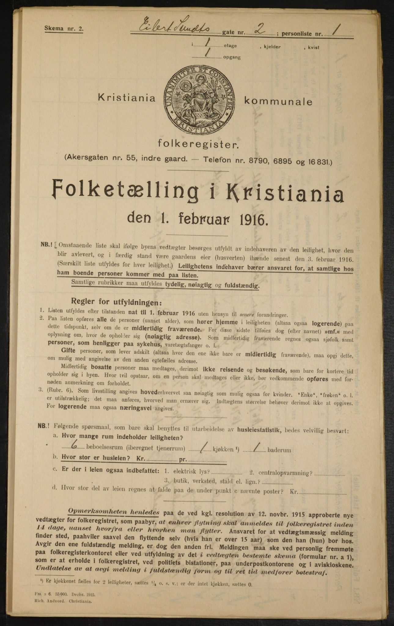 OBA, Kommunal folketelling 1.2.1916 for Kristiania, 1916, s. 19183