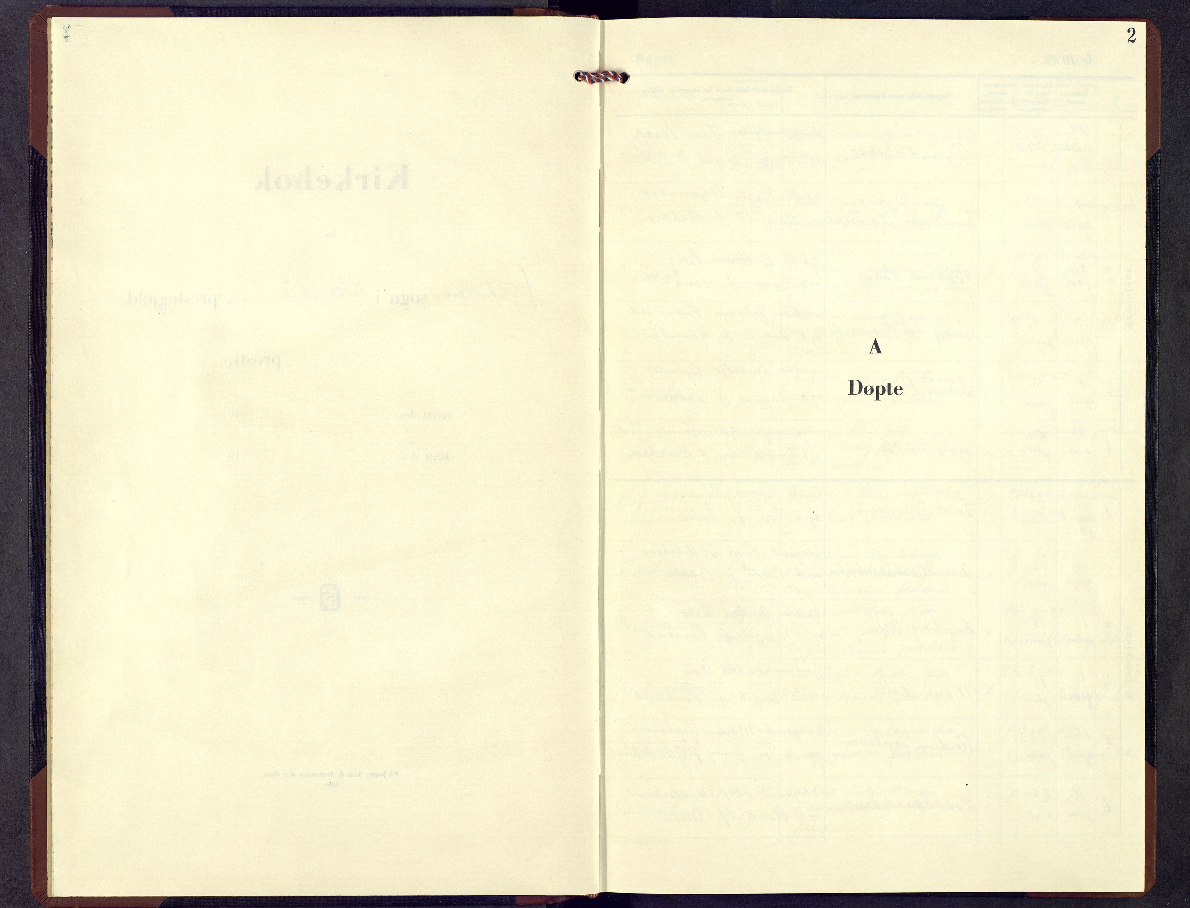 Sør-Aurdal prestekontor, AV/SAH-PREST-128/H/Ha/Hab/L0016: Klokkerbok nr. 16, 1956-1968, s. 2