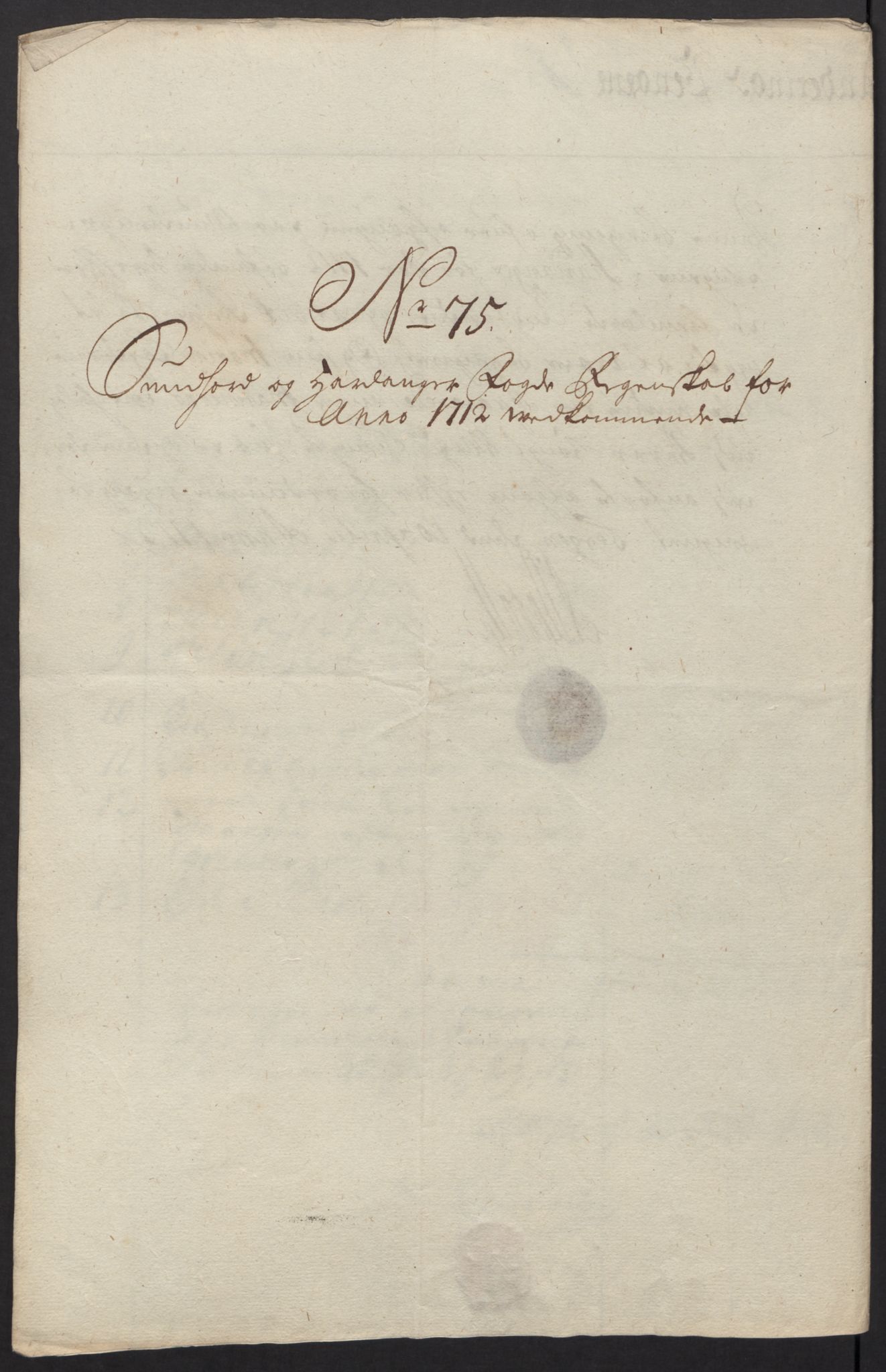 Rentekammeret inntil 1814, Reviderte regnskaper, Fogderegnskap, RA/EA-4092/R48/L2988: Fogderegnskap Sunnhordland og Hardanger, 1712, s. 401