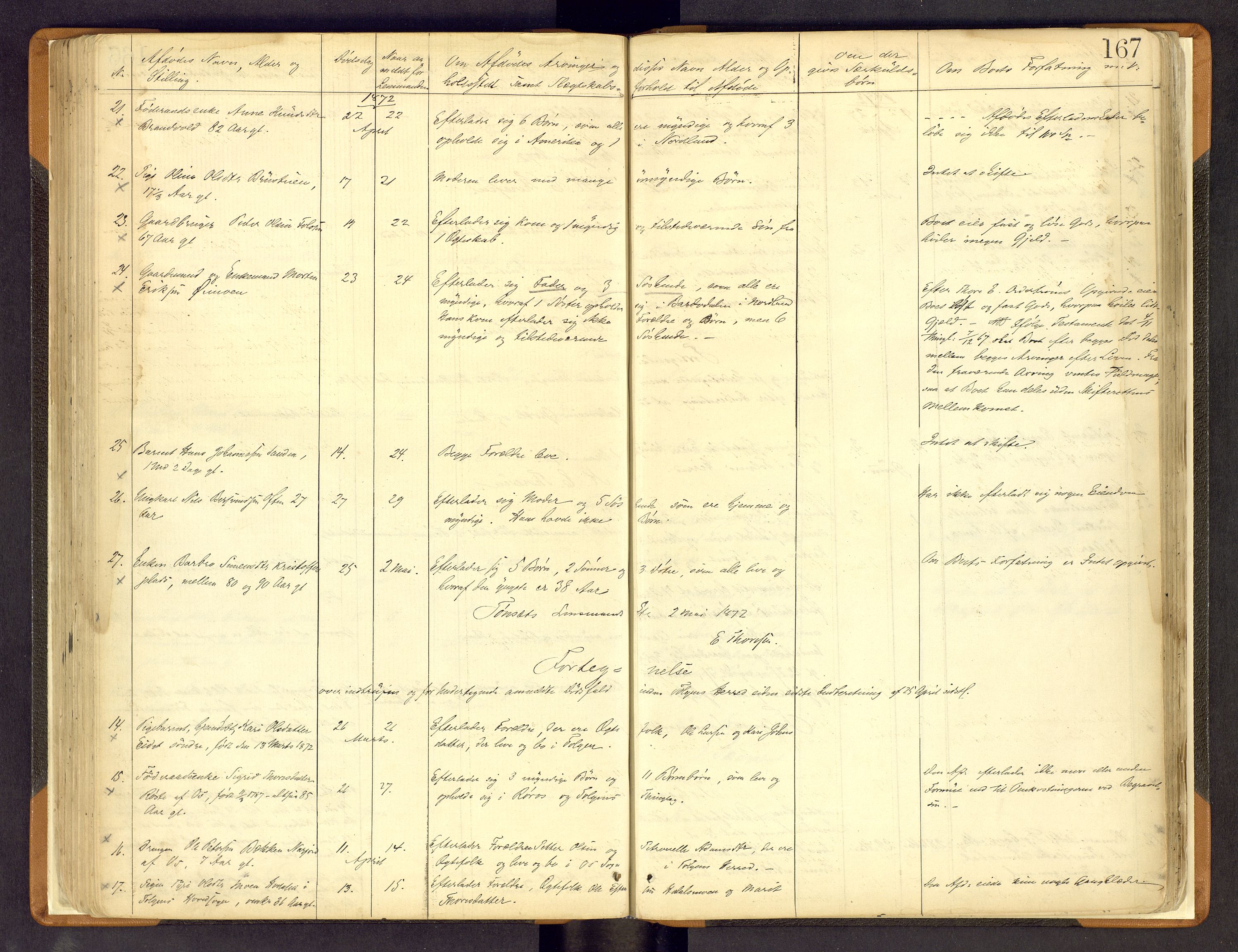 Nord-Østerdal tingrett, AV/SAH-TING-020/H/Hi/L0002/0002: Forskjellig vedrørende tinglysing / Korrigering av grunnboka hvor hjemmelshaver mangler, er død m.v., 1863-1875, s. 167