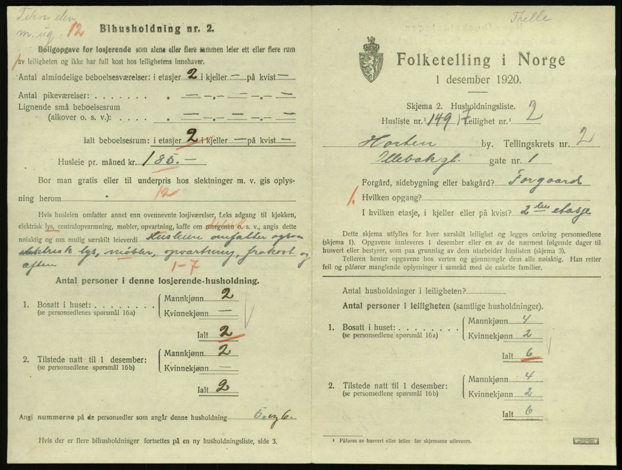 SAKO, Folketelling 1920 for 0703 Horten kjøpstad, 1920, s. 3891