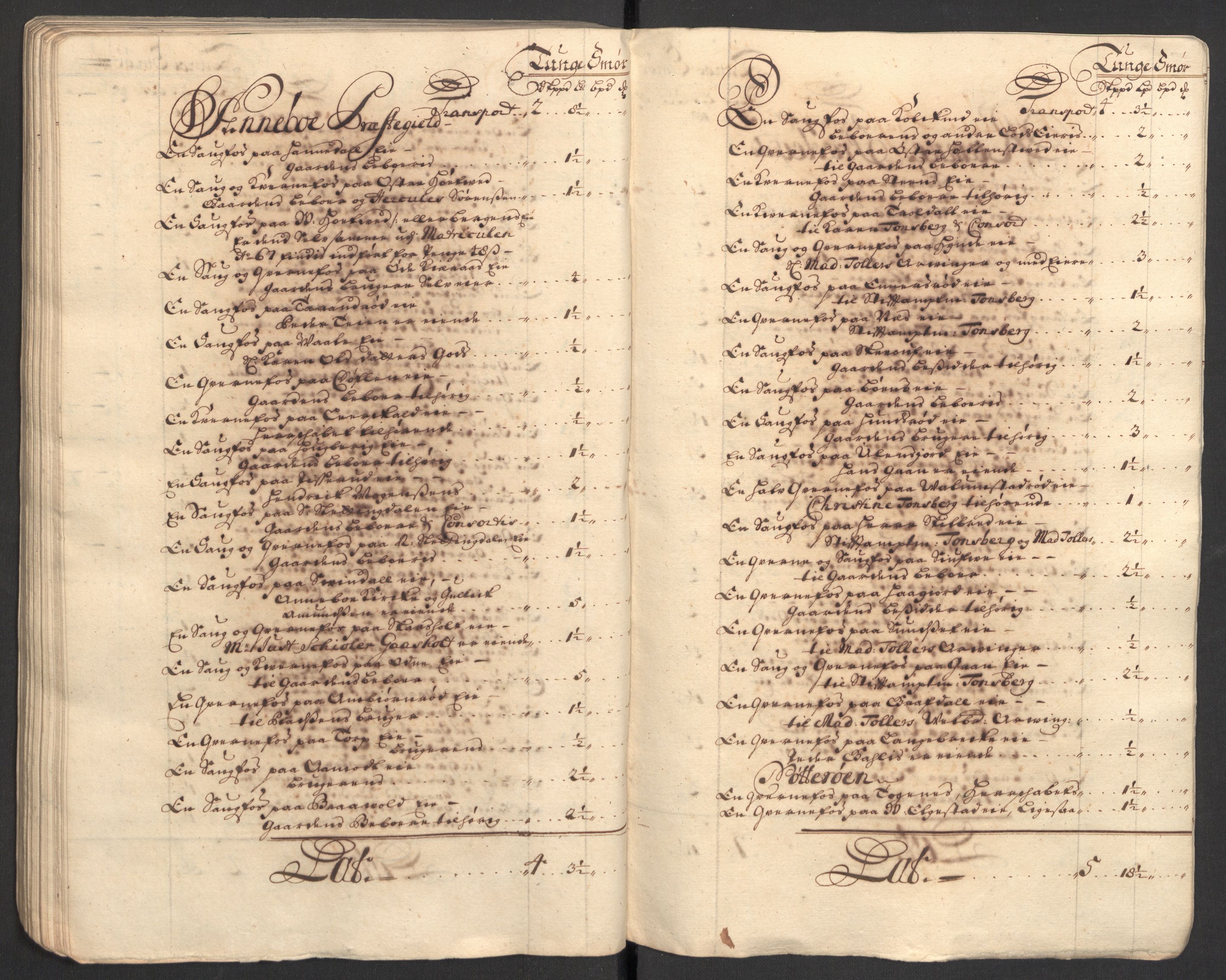 Rentekammeret inntil 1814, Reviderte regnskaper, Fogderegnskap, AV/RA-EA-4092/R32/L1871: Fogderegnskap Jarlsberg grevskap, 1703-1705, s. 510