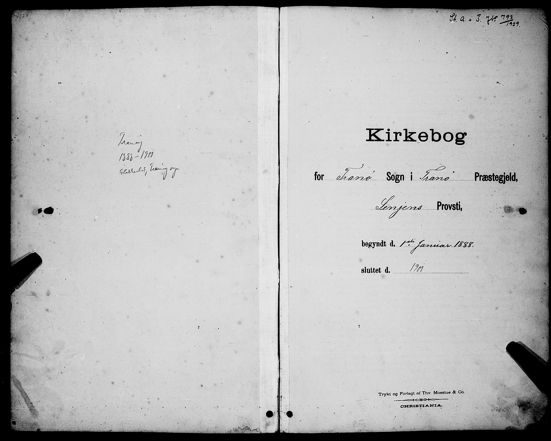 Tranøy sokneprestkontor, SATØ/S-1313/I/Ia/Iab/L0004klokker: Klokkerbok nr. 4, 1888-1901