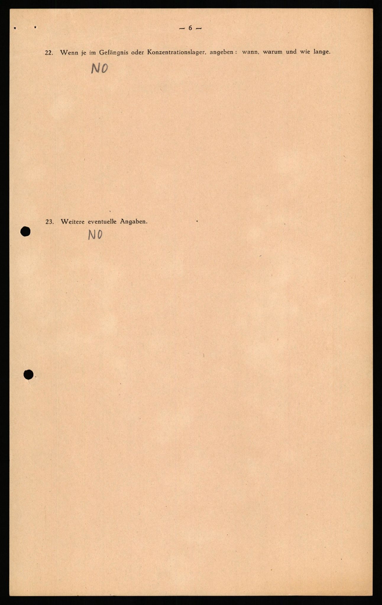 Forsvaret, Forsvarets overkommando II, RA/RAFA-3915/D/Db/L0029: CI Questionaires. Tyske okkupasjonsstyrker i Norge. Tyskere., 1945-1946, s. 218