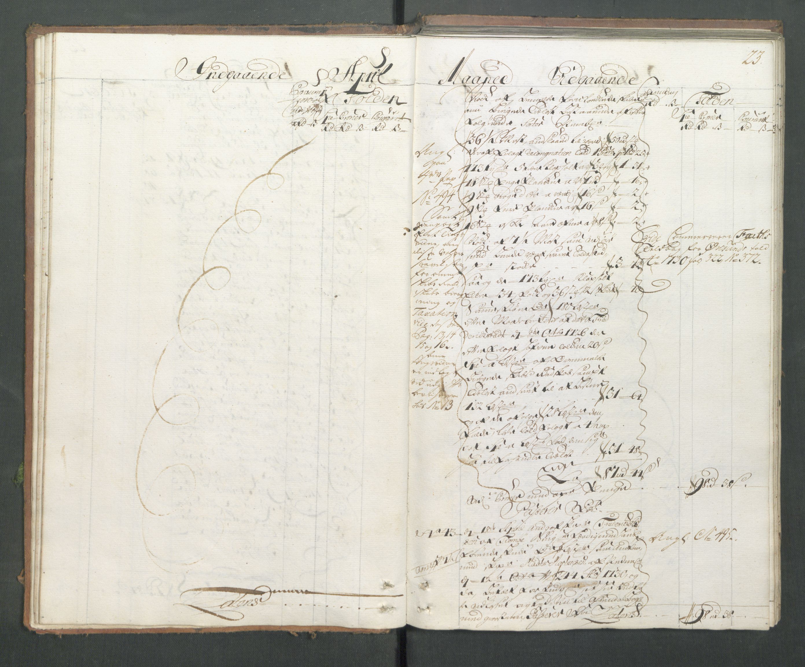 Generaltollkammeret, tollregnskaper, AV/RA-EA-5490/R14/L0012/0001: Tollregnskaper Øster-Risør / Hovedtollbok, 1731, s. 22b-23a