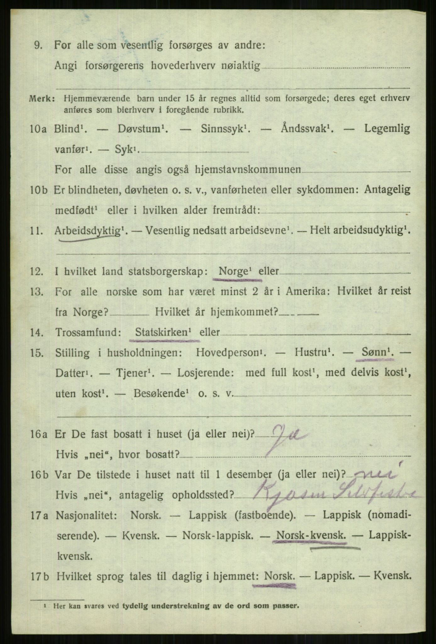 SATØ, Folketelling 1920 for 1938 Lyngen herred, 1920, s. 10694