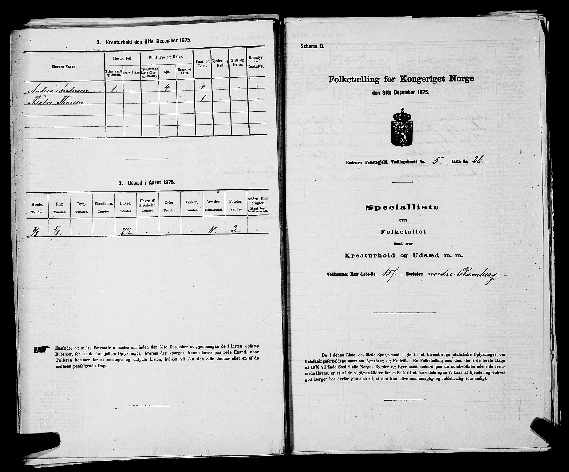 RA, Folketelling 1875 for 0120P Rødenes prestegjeld, 1875, s. 771