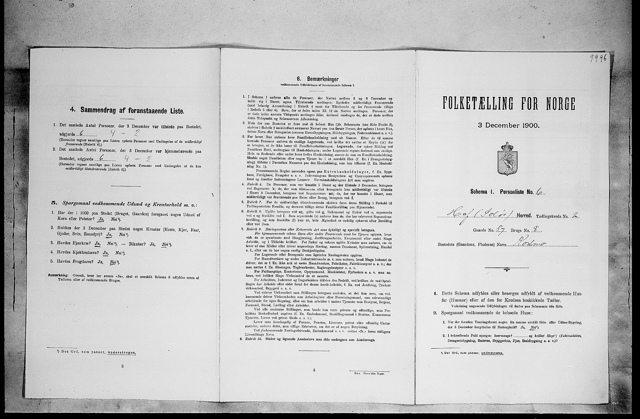 SAH, Folketelling 1900 for 0424 Hof herred, 1900, s. 305