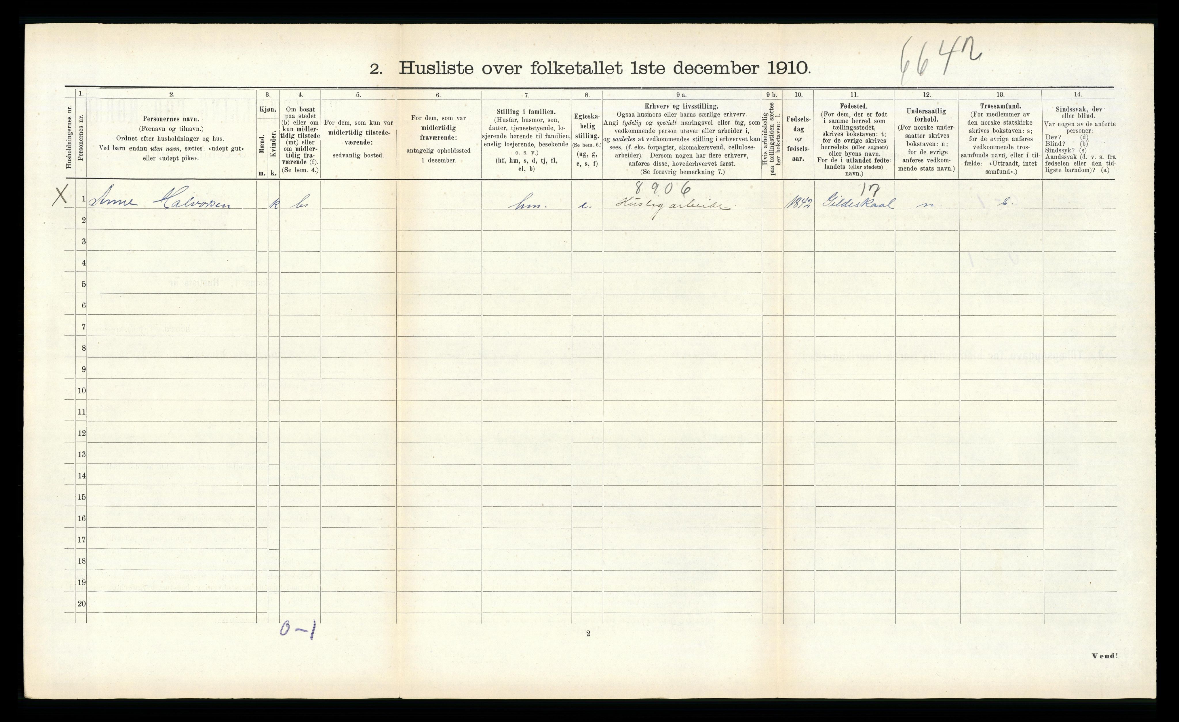 RA, Folketelling 1910 for 1632 Roan herred, 1910, s. 613