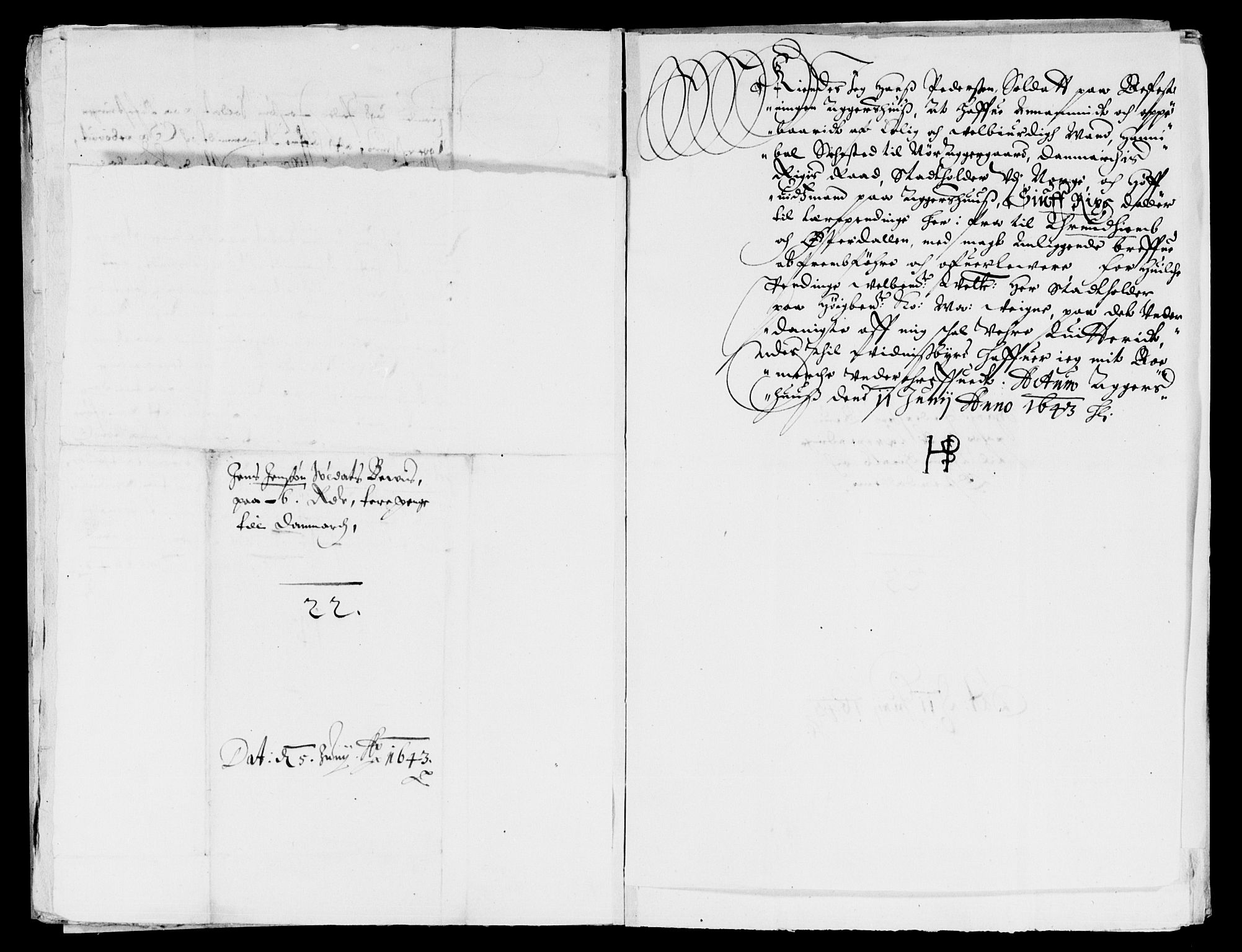 Rentekammeret inntil 1814, Reviderte regnskaper, Lensregnskaper, AV/RA-EA-5023/R/Rb/Rba/L0171: Akershus len, 1643-1644