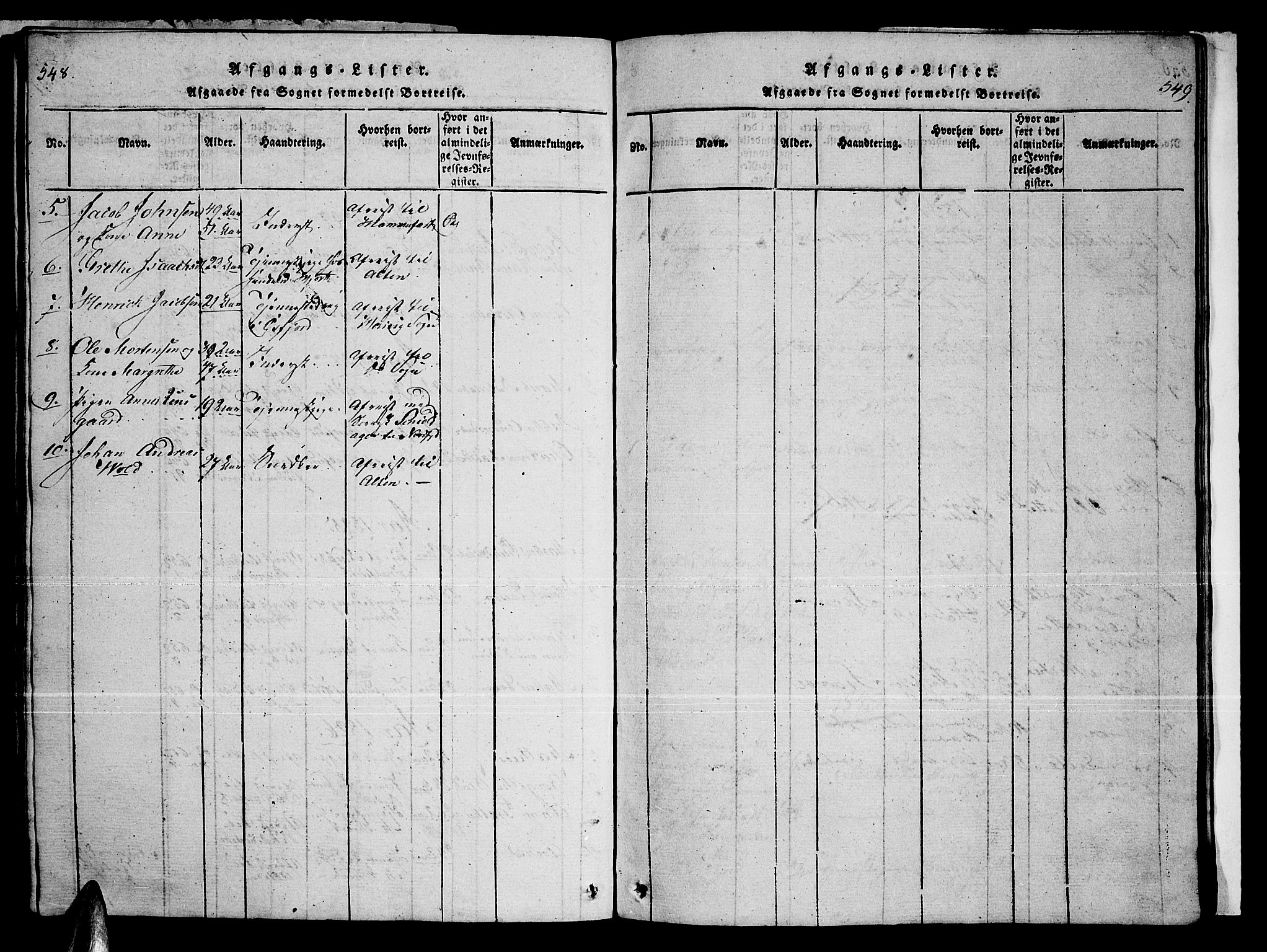 Loppa sokneprestkontor, AV/SATØ-S-1339/H/Ha/L0003kirke: Ministerialbok nr. 3, 1820-1848, s. 548-549
