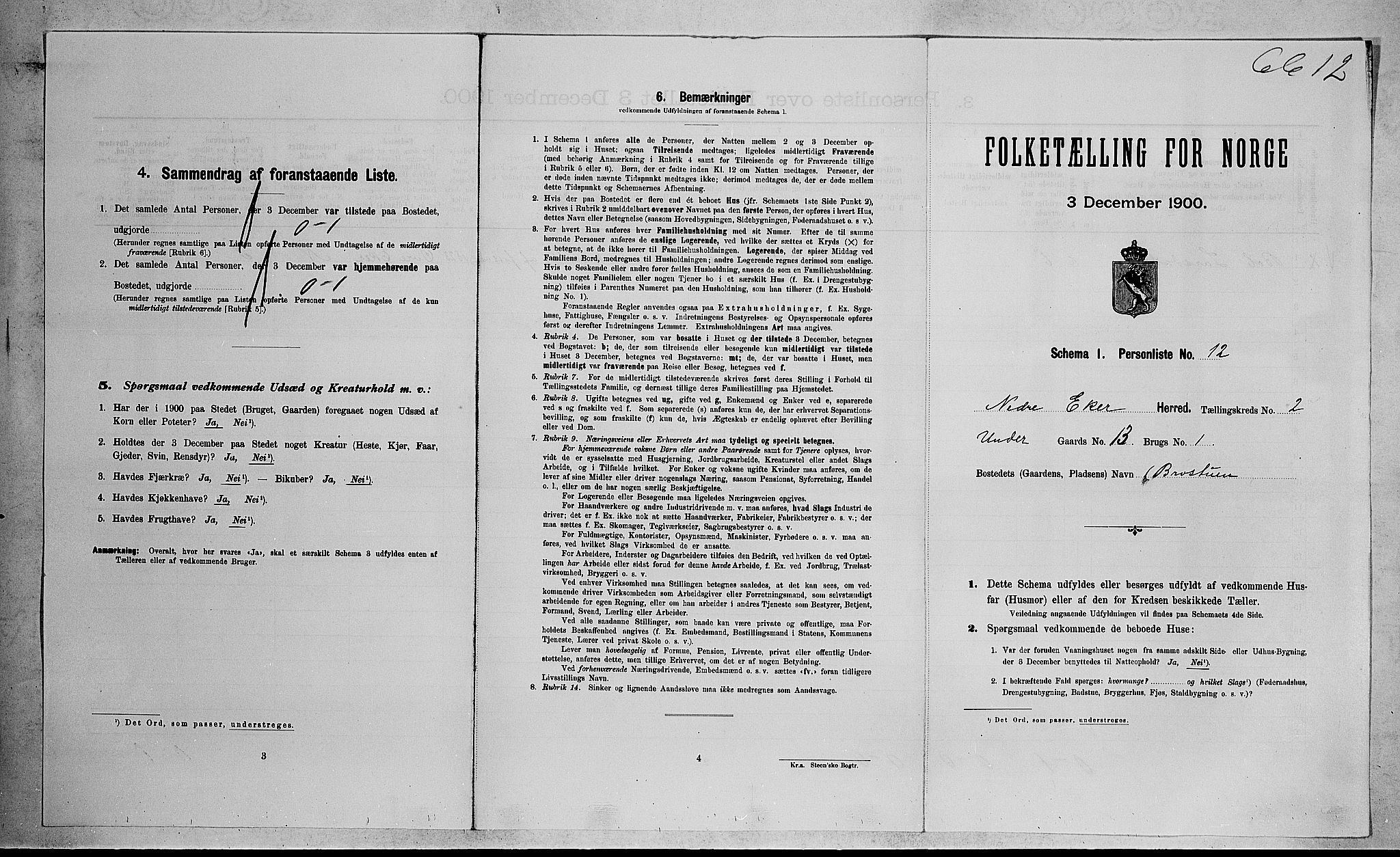 RA, Folketelling 1900 for 0625 Nedre Eiker herred, 1900, s. 274