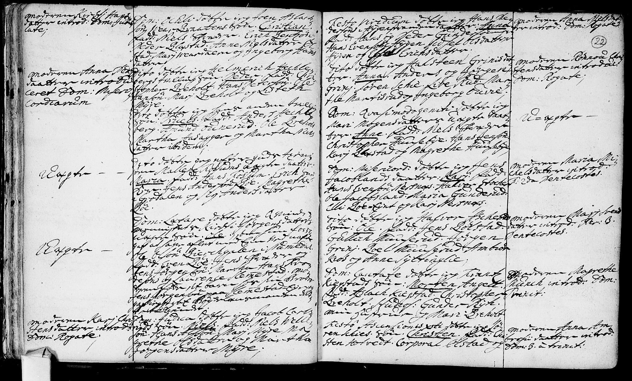 Røyken kirkebøker, SAKO/A-241/F/Fa/L0002: Ministerialbok nr. 2, 1731-1782, s. 22