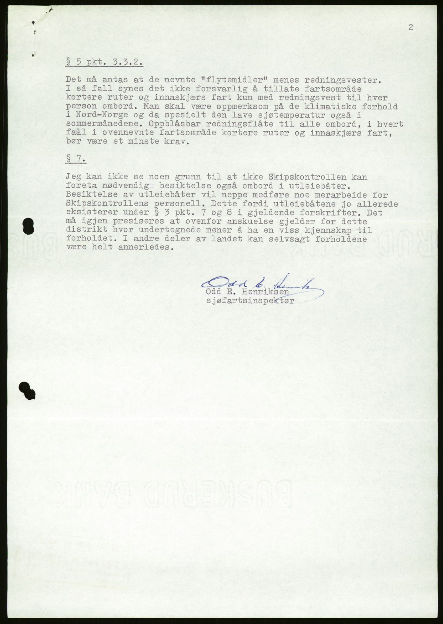Sjøfartsdirektoratet med forløpere, generelt arkiv, AV/RA-S-1407/D/Du/Duc/L0642/0001: Skipskontrollen - Forskrifter / Forskrift om utleiebåter (2 mapper), 1978-1987, s. 331