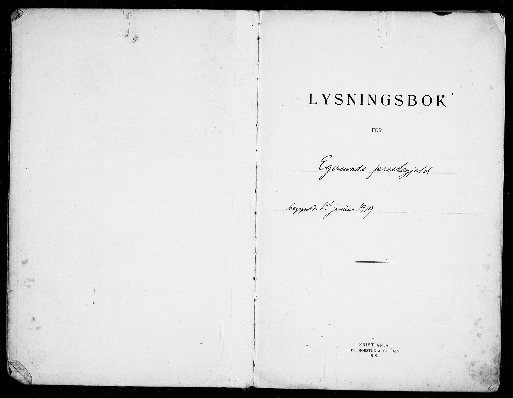 Eigersund sokneprestkontor, SAST/A-101807/S27/L0003: Lysningsprotokoll nr. 3, 1919-1939