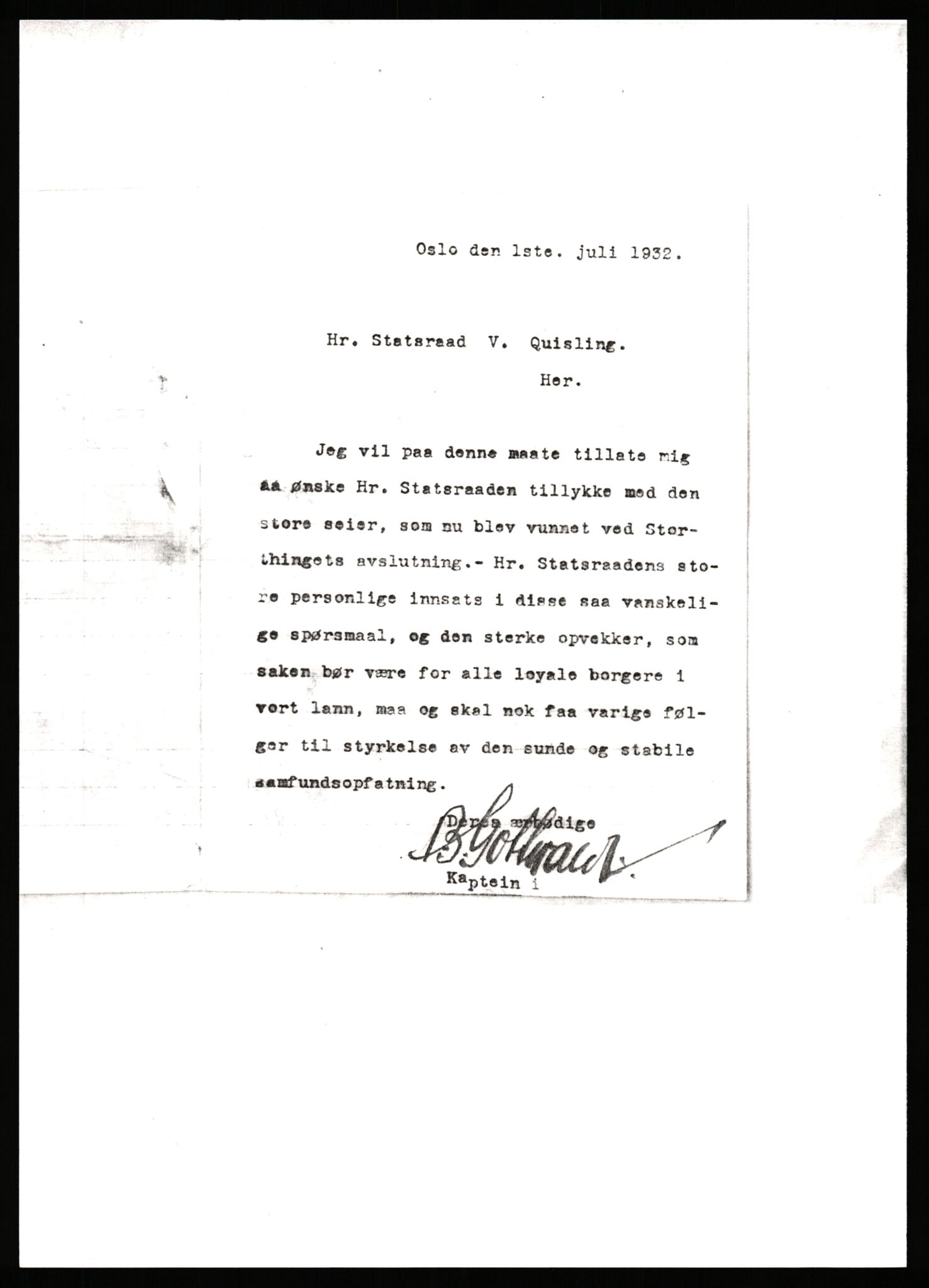 Quisling, Vidkun, AV/RA-PA-0750/G/Gf/L0001: Brev mv. til Vidkun Quisling, 1930-1938, s. 184