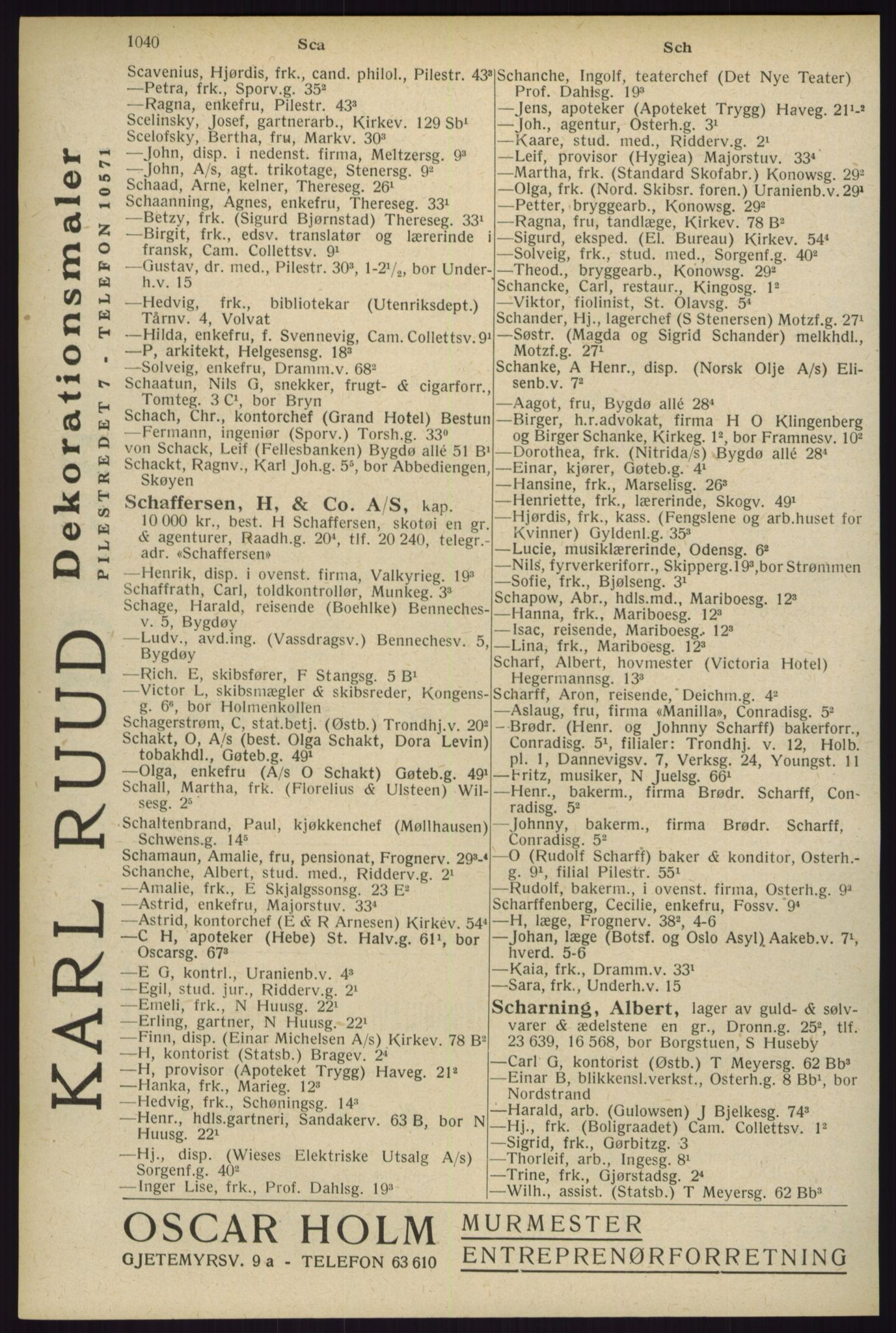 Kristiania/Oslo adressebok, PUBL/-, 1929, s. 1040