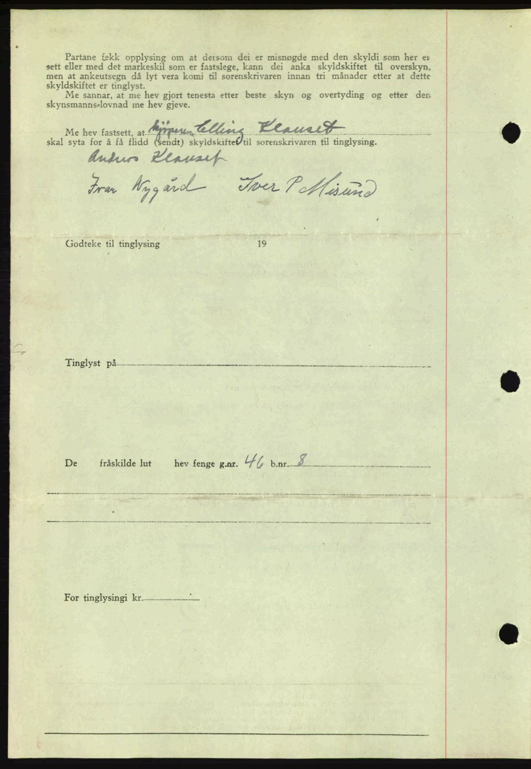 Romsdal sorenskriveri, AV/SAT-A-4149/1/2/2C: Pantebok nr. A15, 1943-1944, Dagboknr: 2239/1943