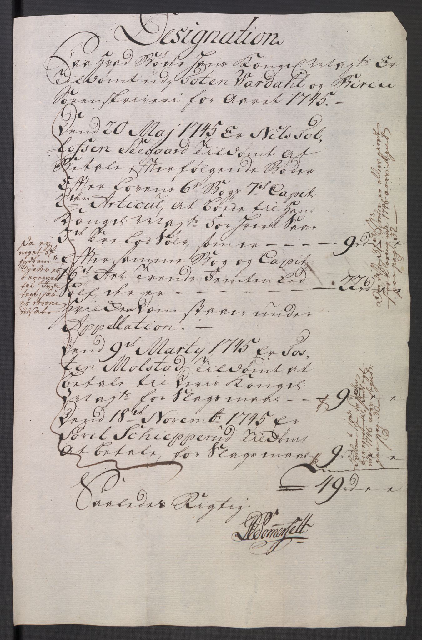 Rentekammeret inntil 1814, Reviderte regnskaper, Fogderegnskap, AV/RA-EA-4092/R18/L1345: Fogderegnskap Hadeland, Toten og Valdres, 1745-1746, s. 158