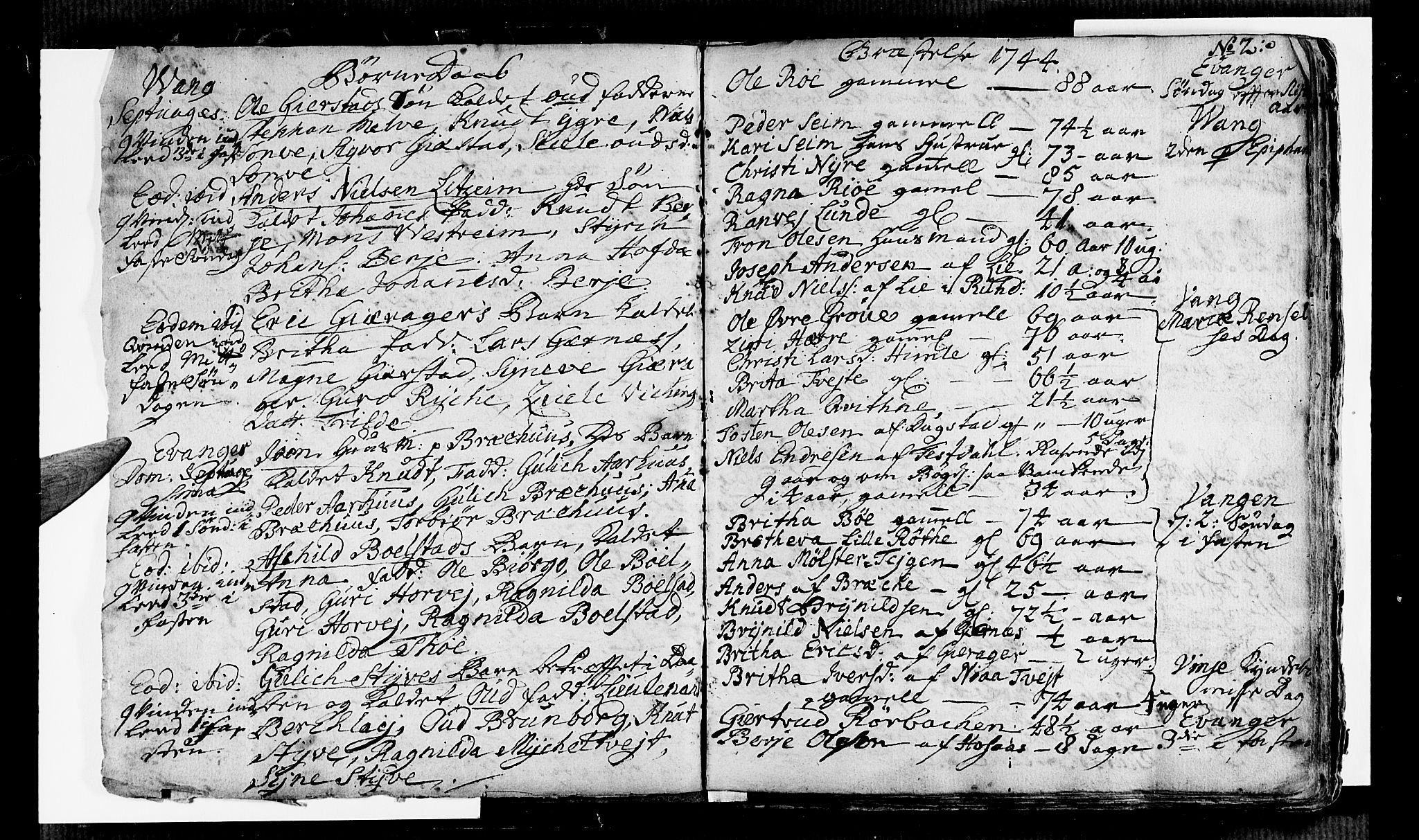 Voss sokneprestembete, SAB/A-79001/H/Haa: Ministerialbok nr. A 6, 1744-1752, s. 2