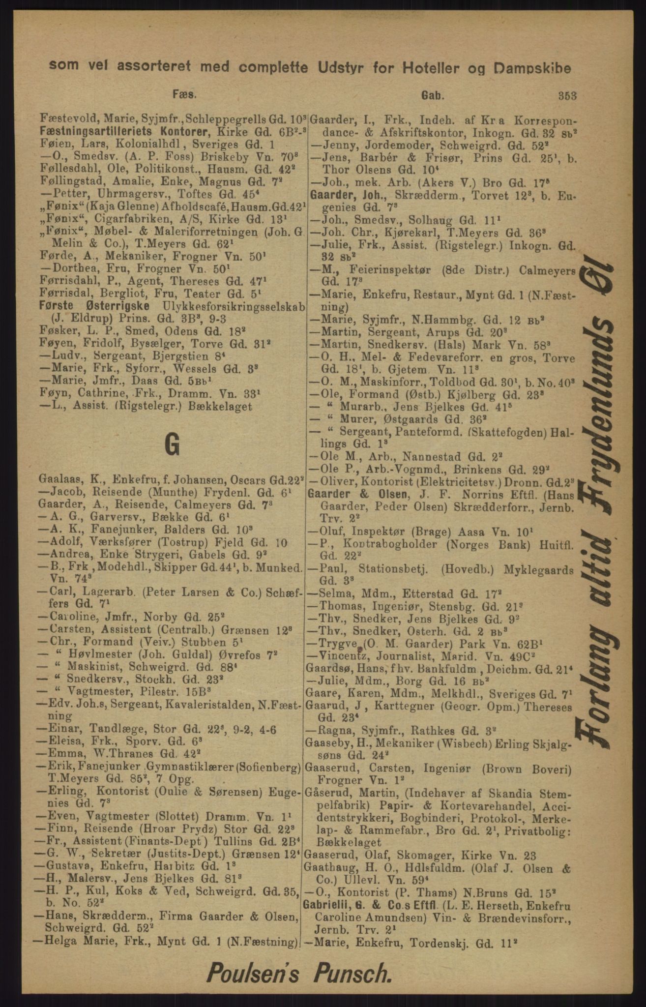 Kristiania/Oslo adressebok, PUBL/-, 1905, s. 353