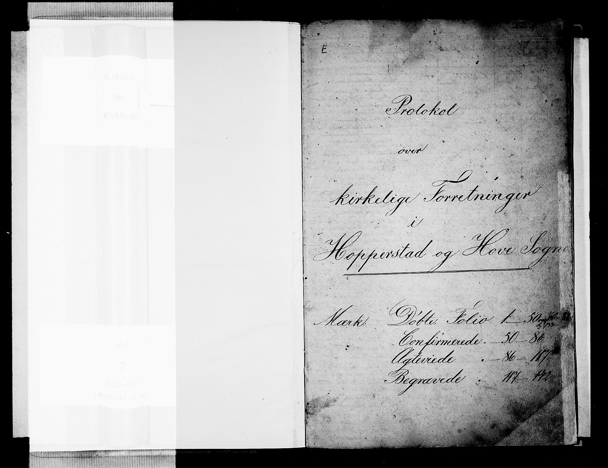 Vik sokneprestembete, SAB/A-81501: Klokkerbok nr. A 2, 1856-1877, s. 1