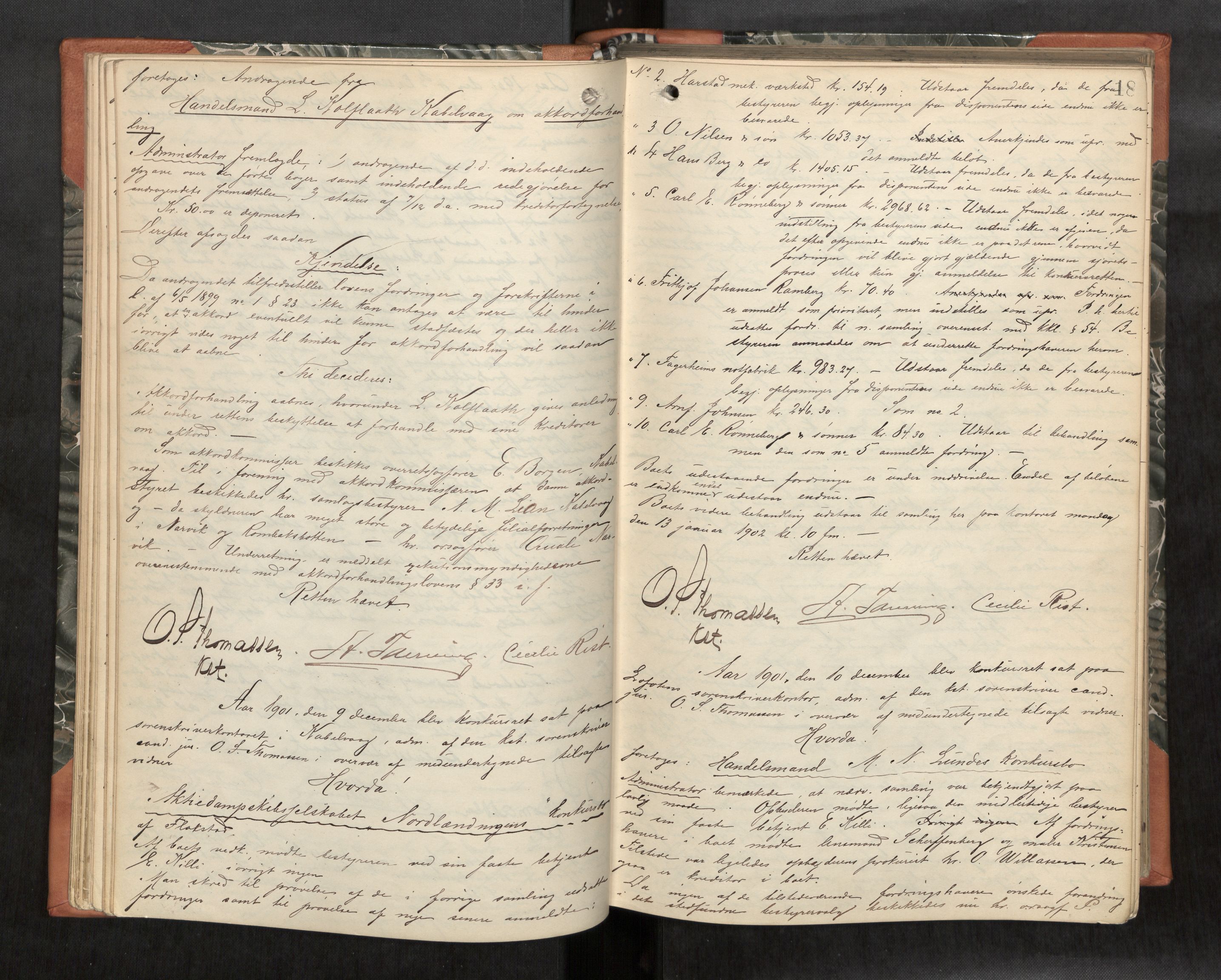 Lofoten sorenskriveri, AV/SAT-A-0017/1/3/3B/L0005: Skifteforhandlings-protokoll, 1901-1905, s. 18