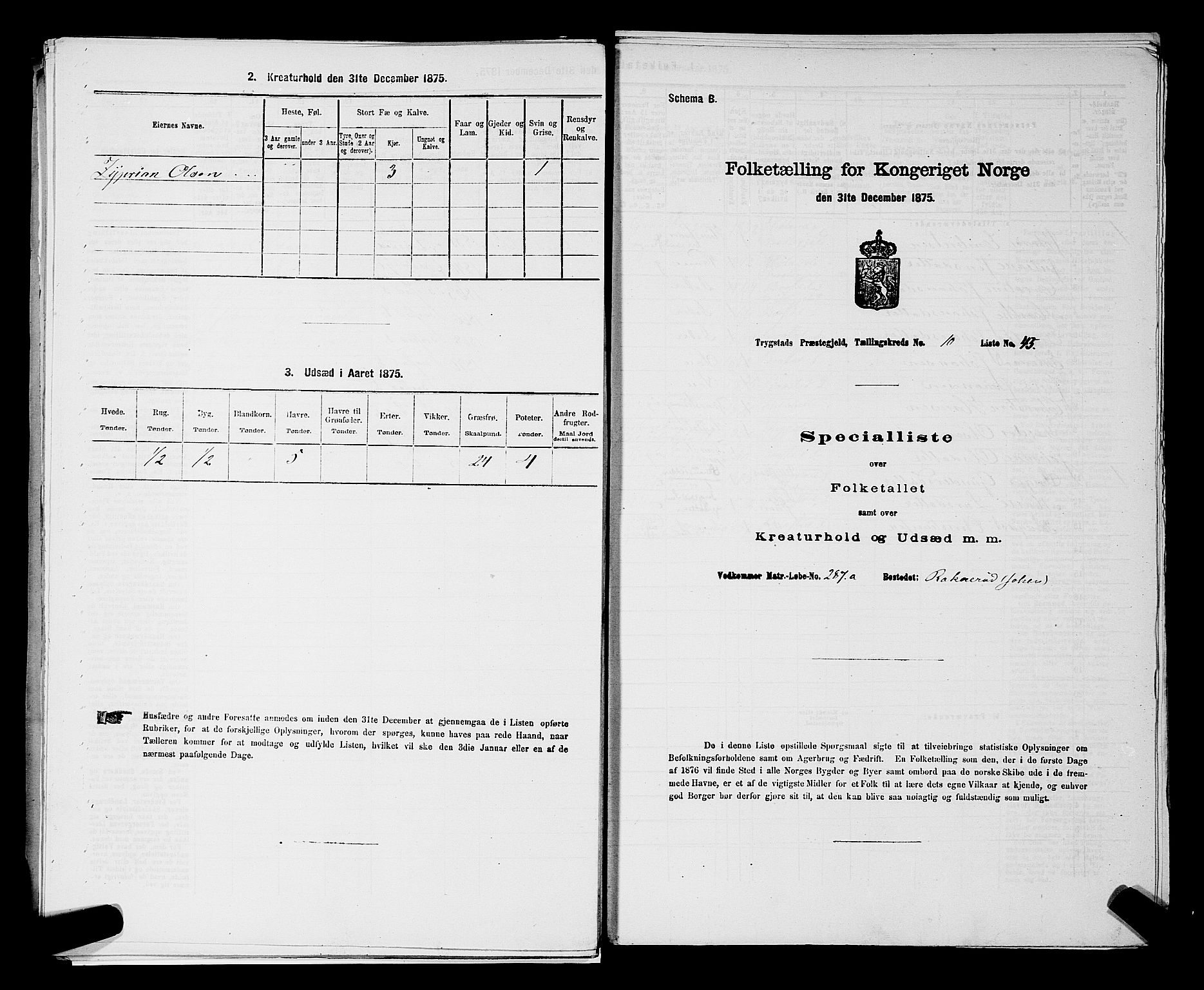 RA, Folketelling 1875 for 0122P Trøgstad prestegjeld, 1875, s. 1177