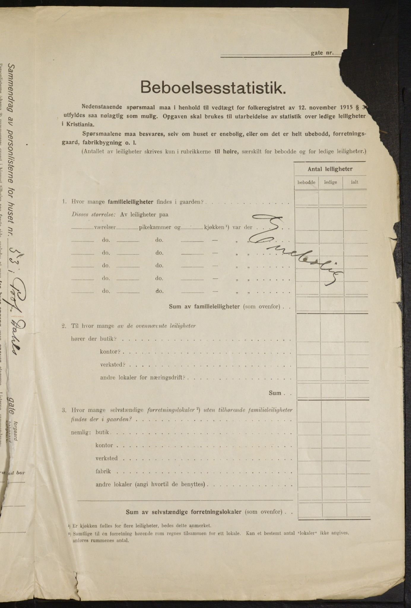 OBA, Kommunal folketelling 1.2.1916 for Kristiania, 1916, s. 84050