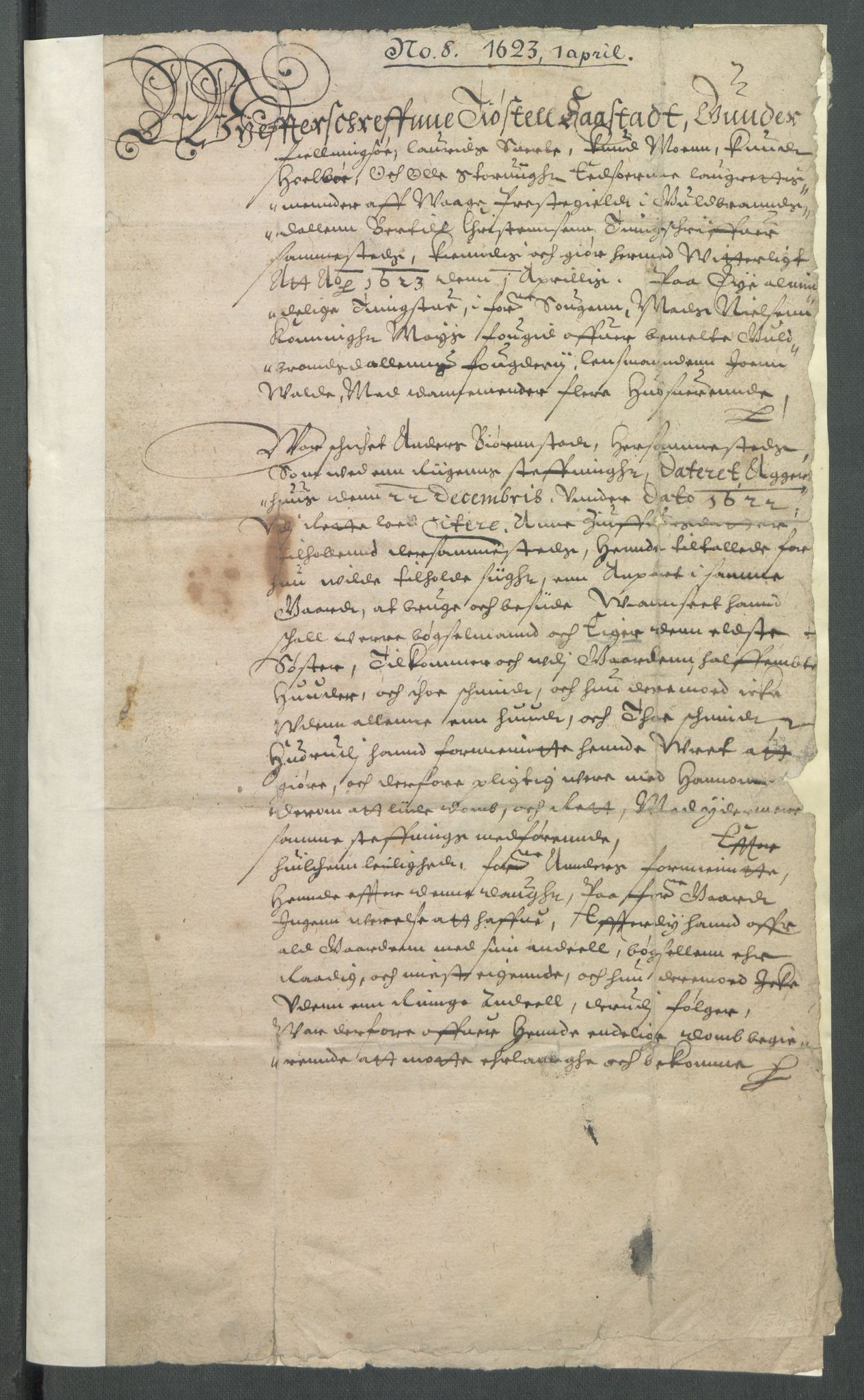 Riksarkivets diplomsamling, AV/RA-EA-5965/F02/L0131: Dokumenter, 1623, s. 37