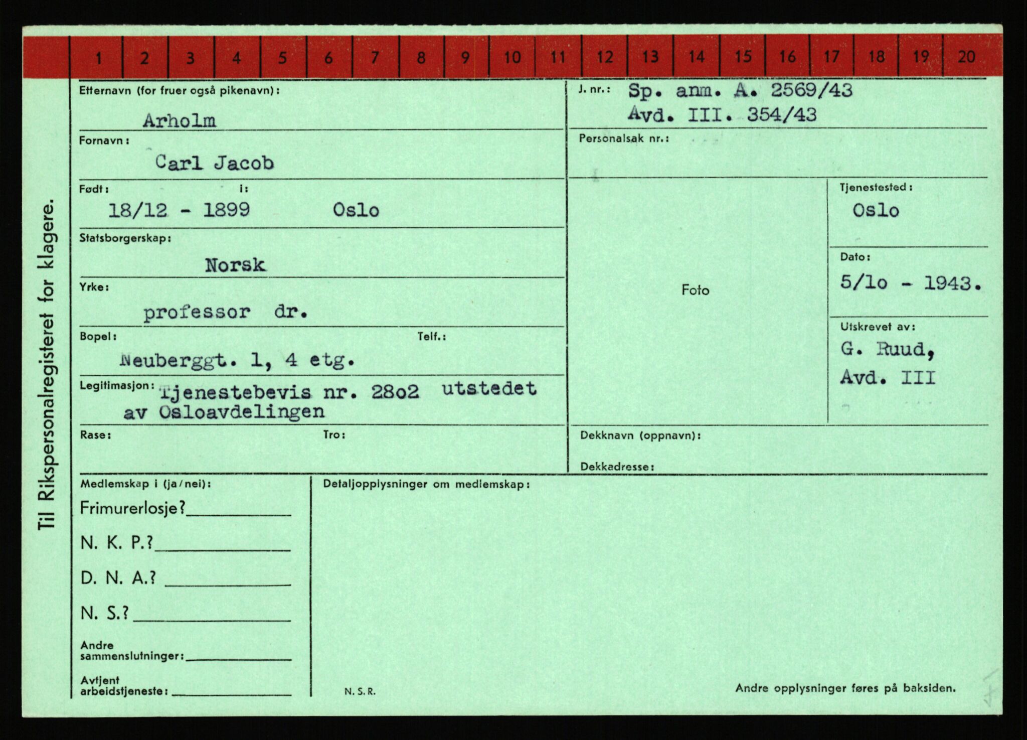 Statspolitiet - Hovedkontoret / Osloavdelingen, AV/RA-S-1329/C/Ca/L0001: Aabakken - Armann, 1943-1945, s. 5322