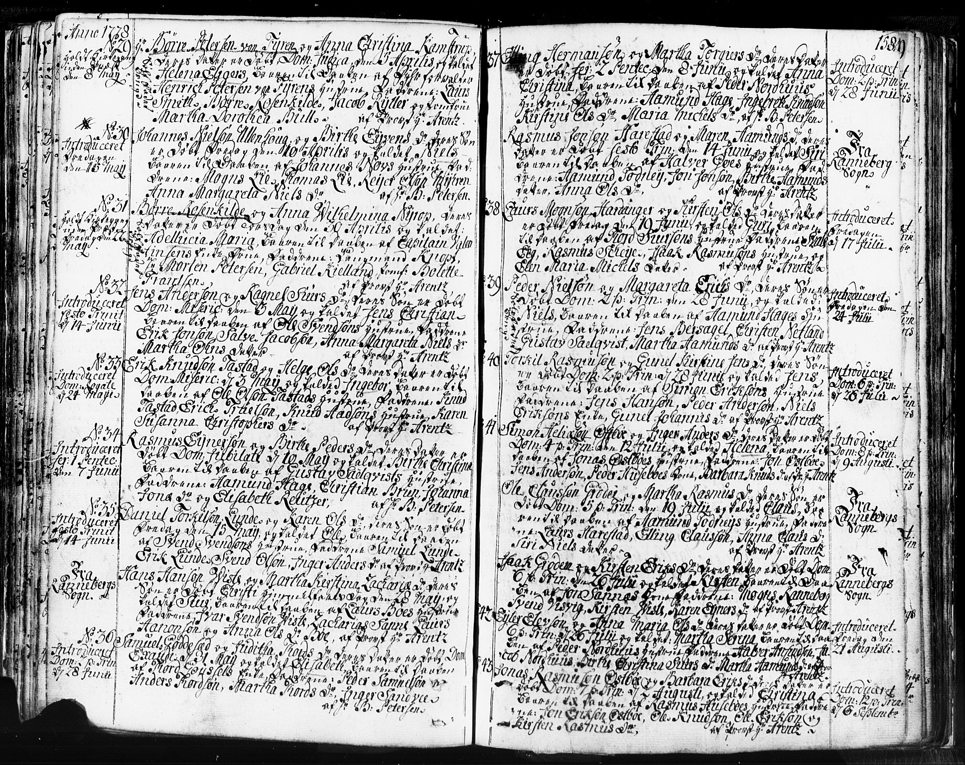 Domkirken sokneprestkontor, AV/SAST-A-101812/001/30/30BB/L0004: Klokkerbok nr. B 4, 1752-1790, s. 158