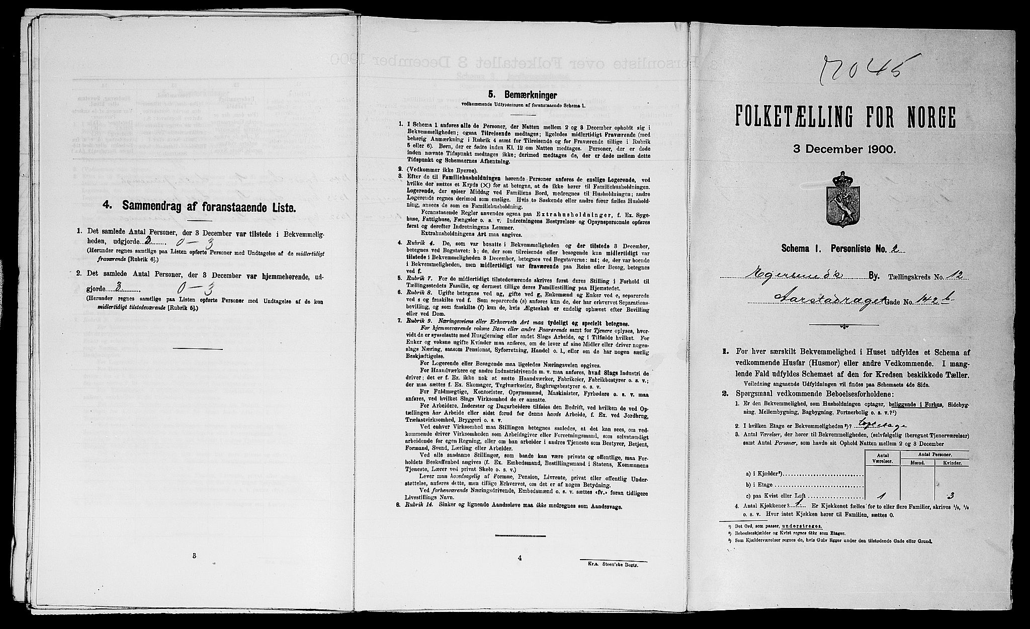 SAST, Folketelling 1900 for 1101 Egersund ladested, 1900, s. 1140