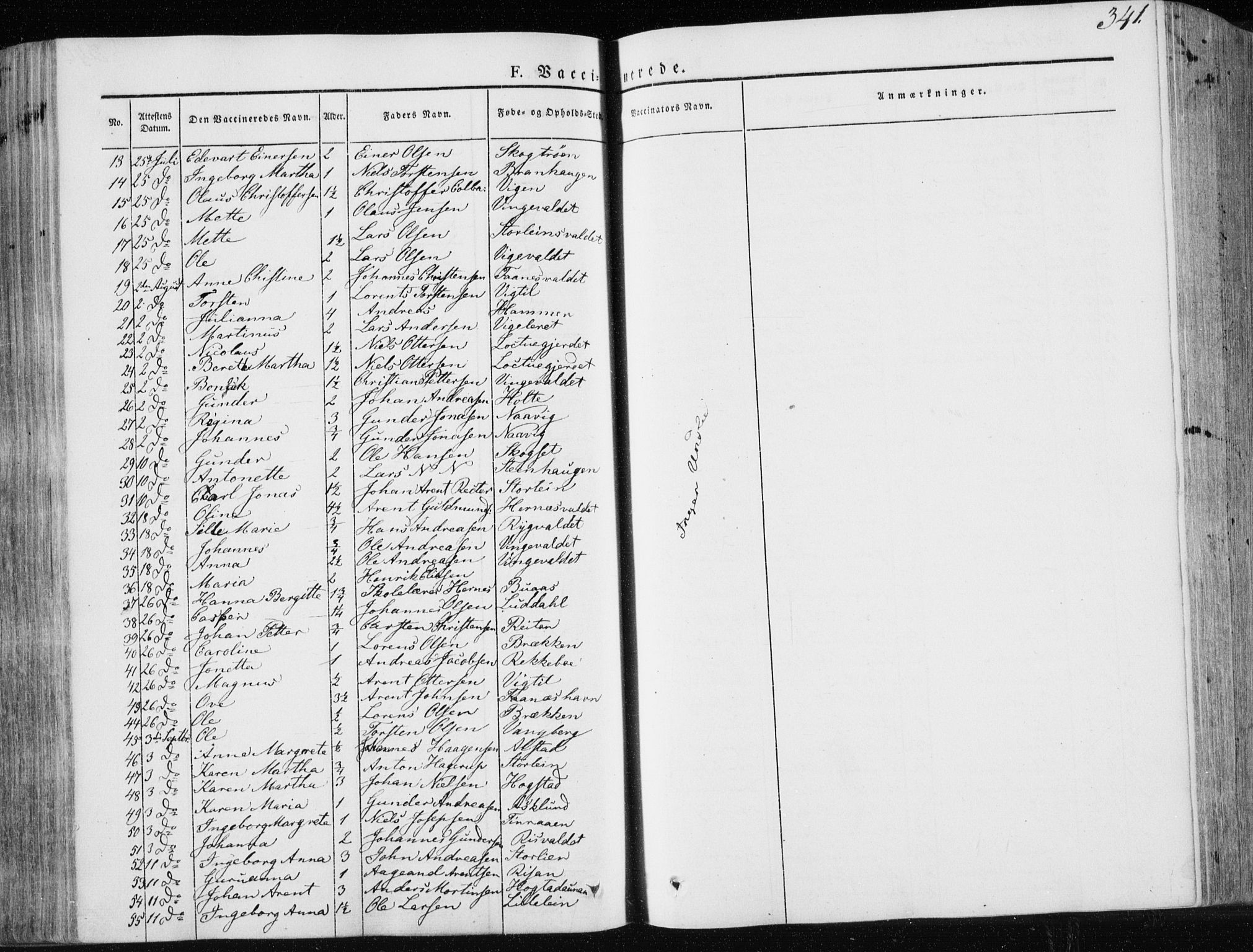 Ministerialprotokoller, klokkerbøker og fødselsregistre - Nord-Trøndelag, AV/SAT-A-1458/713/L0115: Ministerialbok nr. 713A06, 1838-1851, s. 341