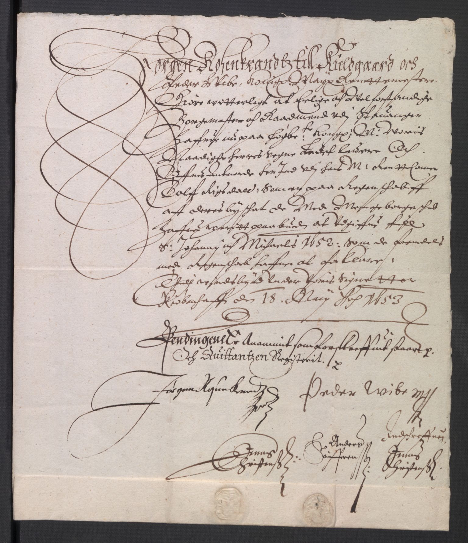 Rentekammeret inntil 1814, Reviderte regnskaper, Byregnskaper, AV/RA-EA-4066/R/Ro/L0299: [O2] By- og kontribusjonsregnskap, 1639-1661, s. 298