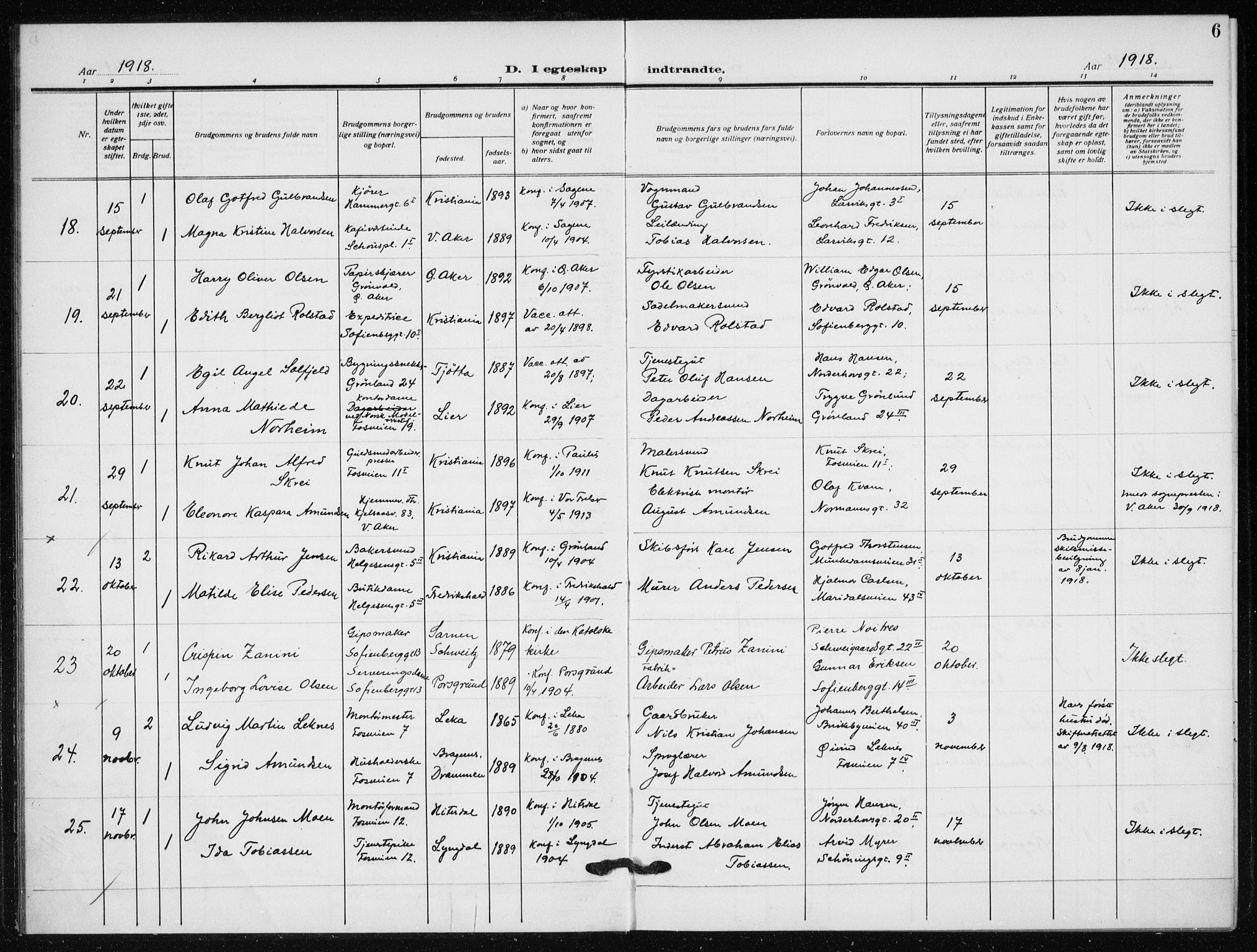 Hauge prestekontor Kirkebøker, AV/SAO-A-10849/F/Fa/L0003: Ministerialbok nr. 3, 1917-1938, s. 6