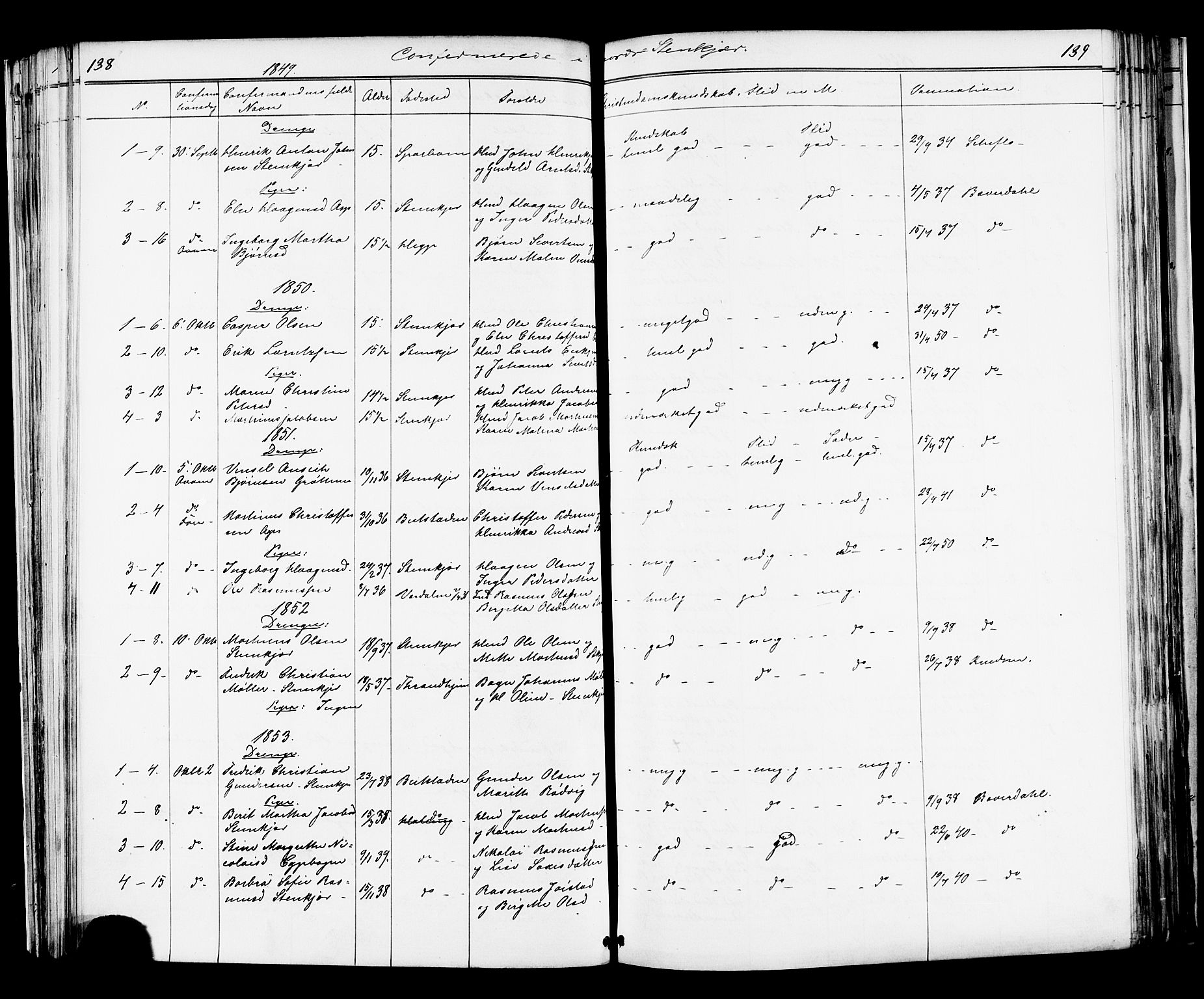Ministerialprotokoller, klokkerbøker og fødselsregistre - Nord-Trøndelag, SAT/A-1458/739/L0367: Ministerialbok nr. 739A01 /2, 1838-1868, s. 138-139