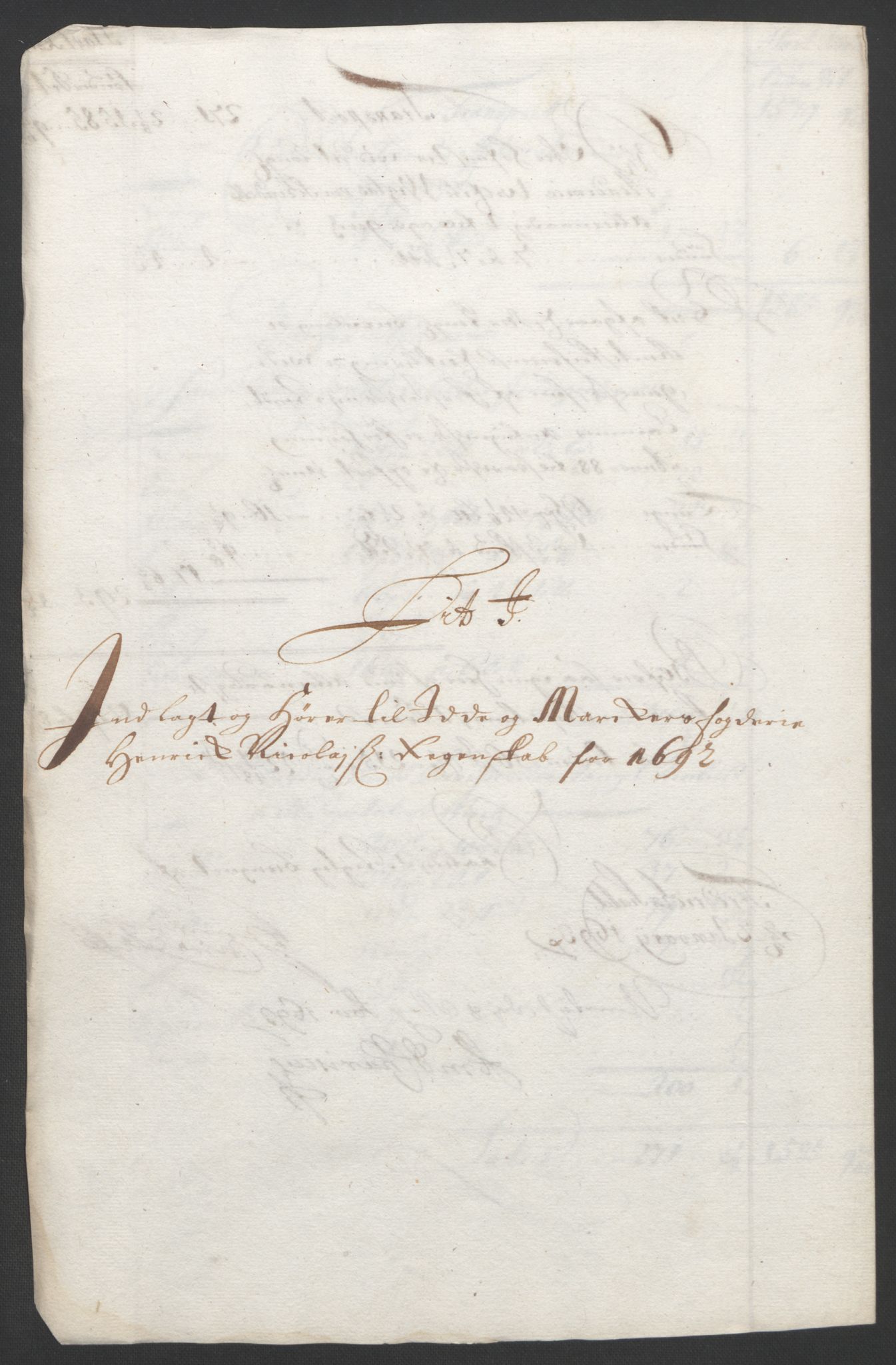 Rentekammeret inntil 1814, Reviderte regnskaper, Fogderegnskap, RA/EA-4092/R01/L0011: Fogderegnskap Idd og Marker, 1692-1693, s. 101