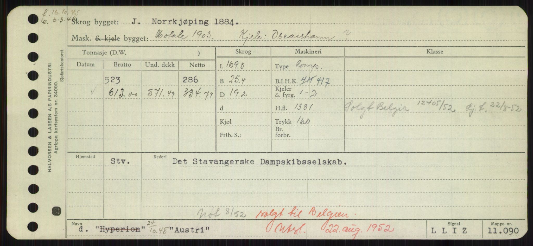 Sjøfartsdirektoratet med forløpere, Skipsmålingen, RA/S-1627/H/Hd/L0002: Fartøy, Apa-Axe, s. 491