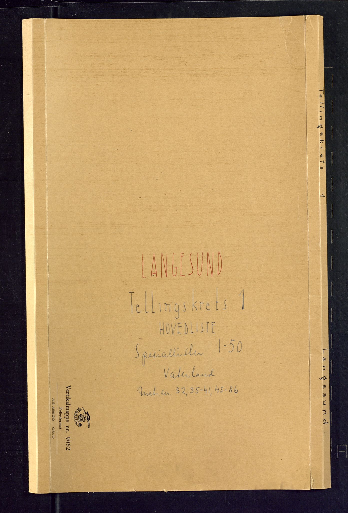 SAKO, Folketelling 1875 for 0802B Bamble prestegjeld, Langesund ladested, 1875, s. 1